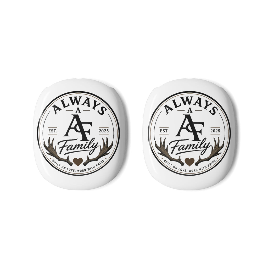 Family Crest AirPod Max Earcup Covers — "Always A Family" Personalized Design