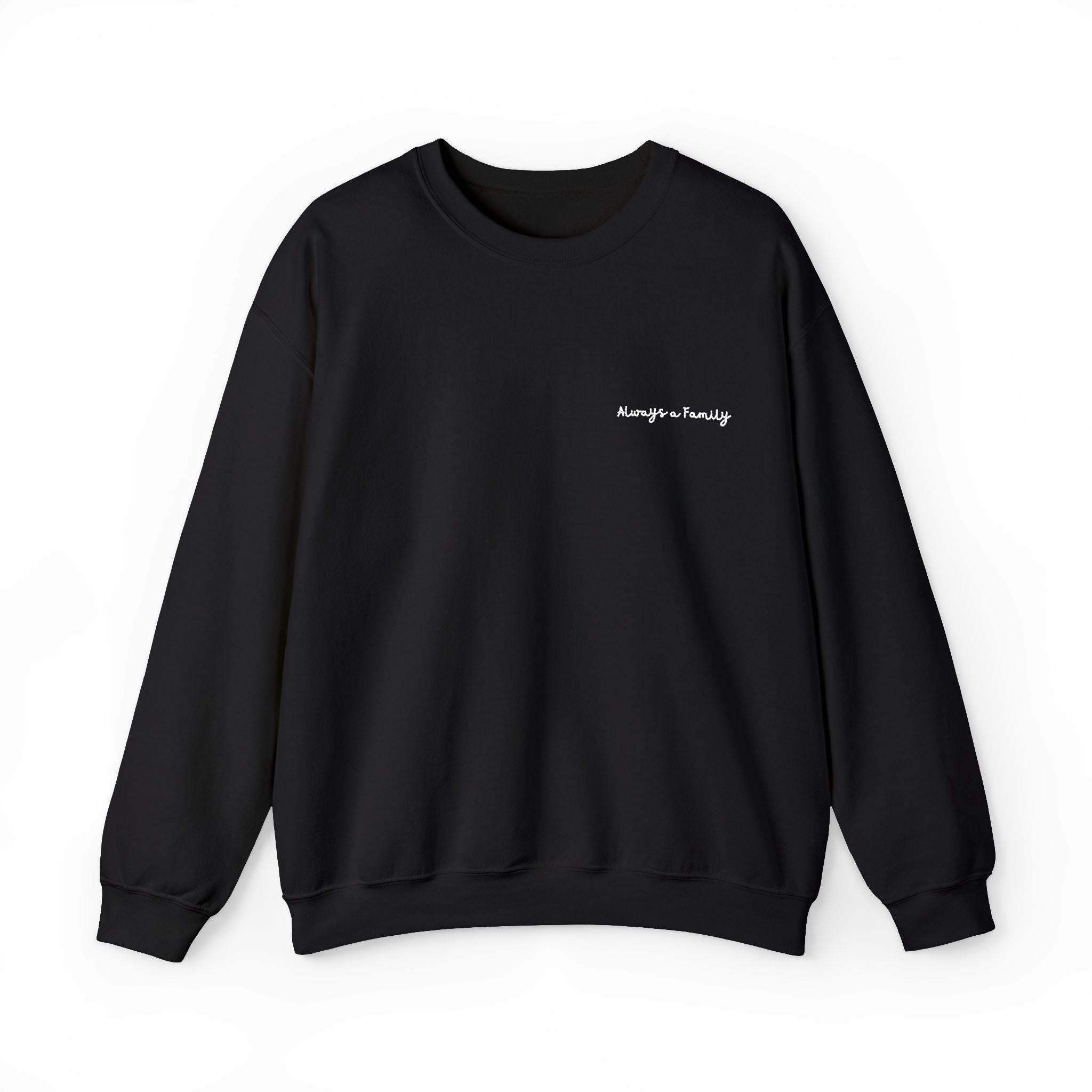 Minimal Script Logo Crewneck Sweatshirt – Subtle White Chest Print