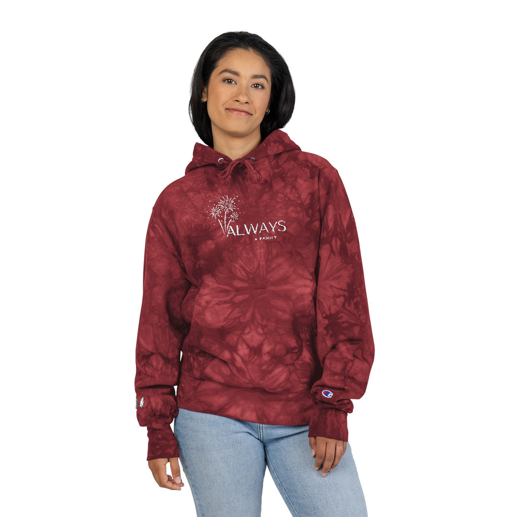 Unisex Champion Tie-Dye Hoodie (Embroidery) Fourth of July
