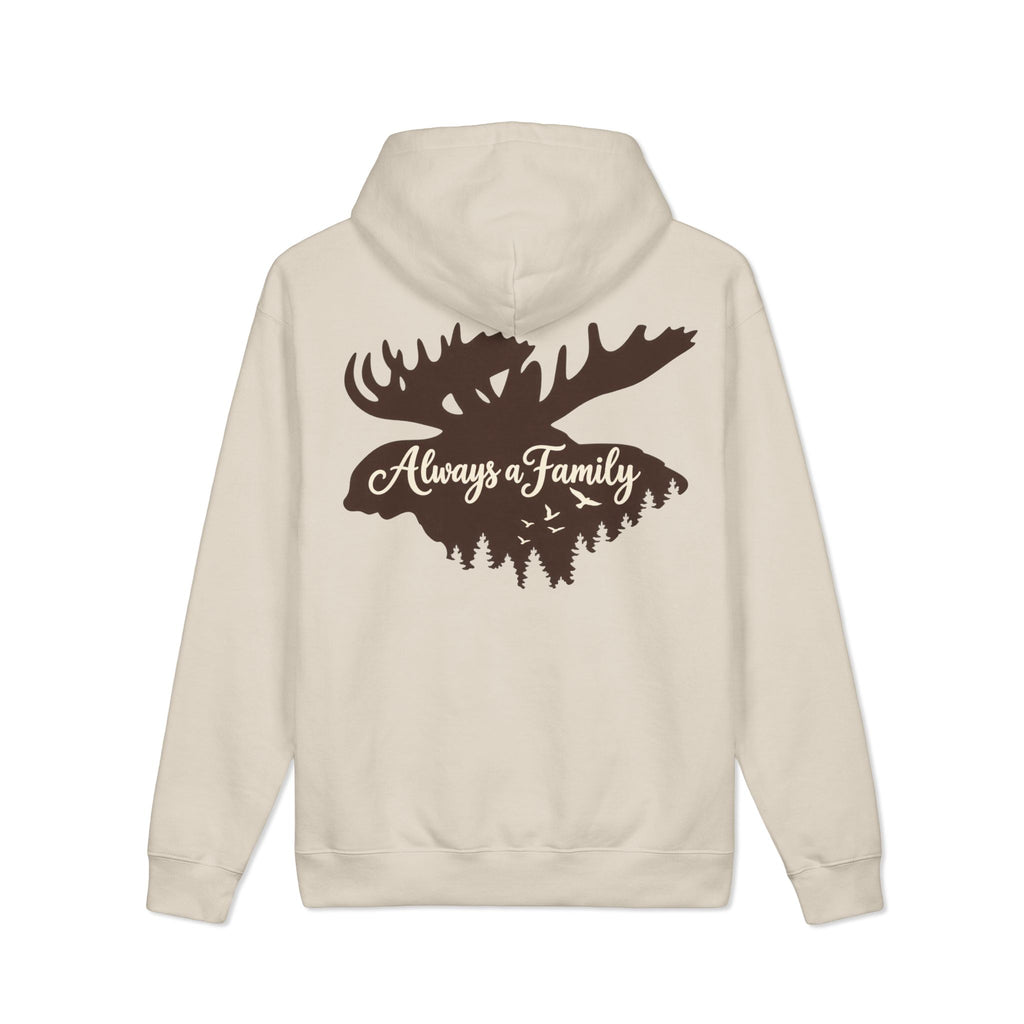 Always a Family Moose Hoodie — Rustic Outdoor Family Pullover