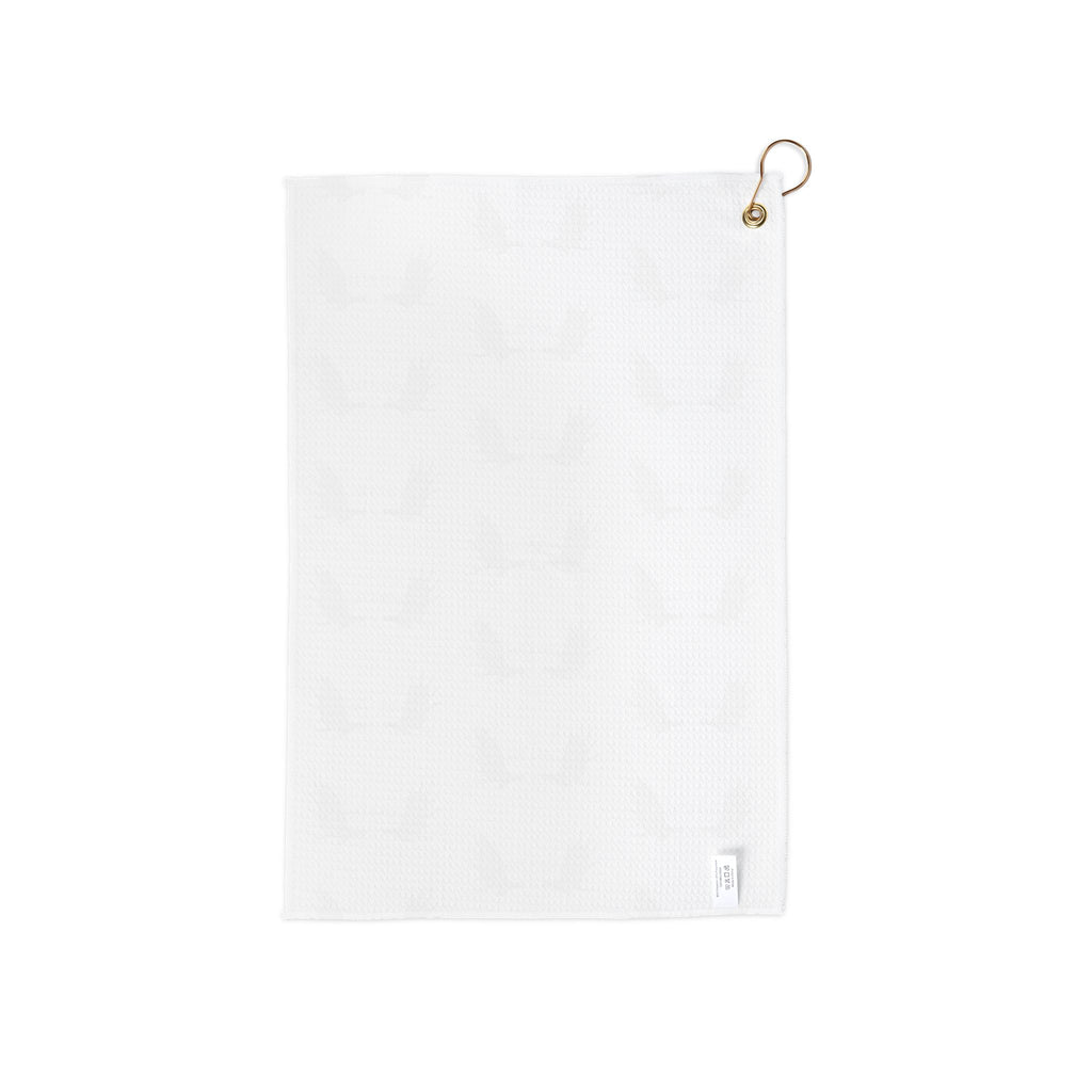 Golf Towel with MOOSE ALWAYS A FAMILY — Lightweight Club Towel with Grommet & Clip