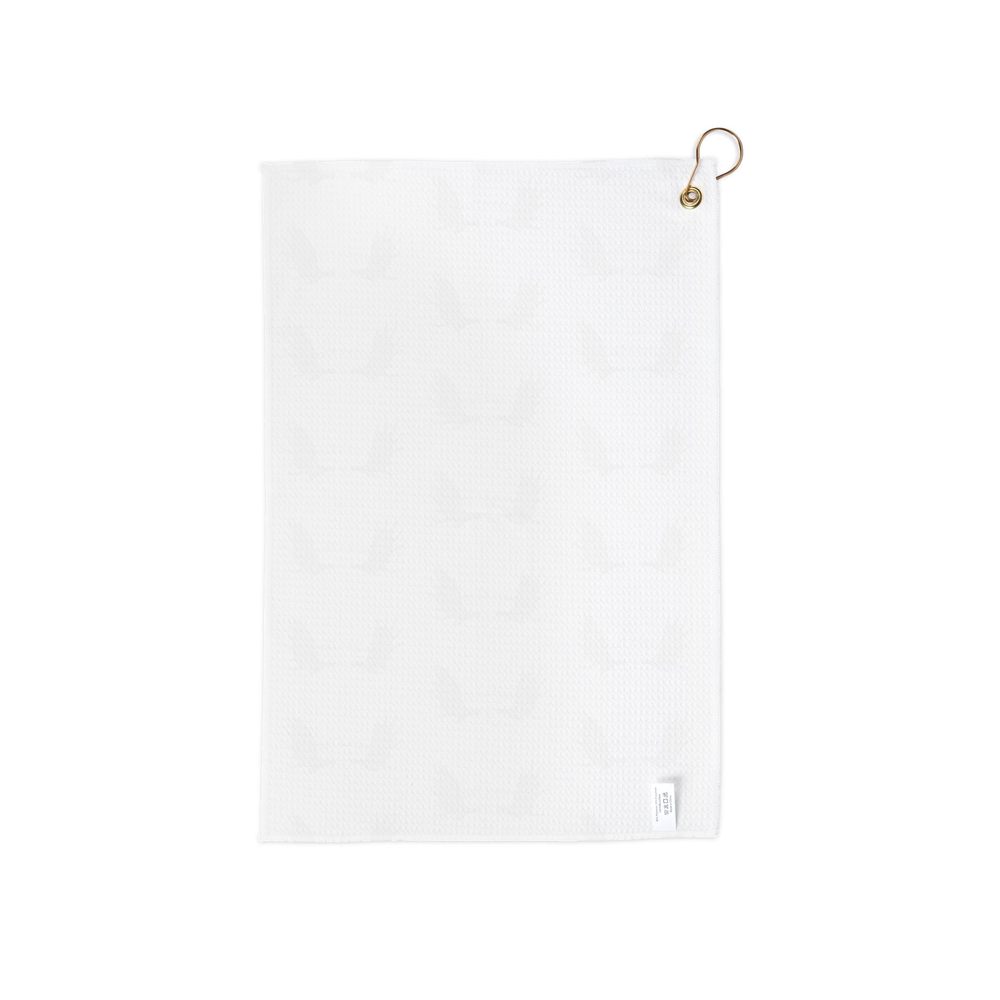 Golf Towel with MOOSE ALWAYS A FAMILY — Lightweight Club Towel with Grommet & Clip