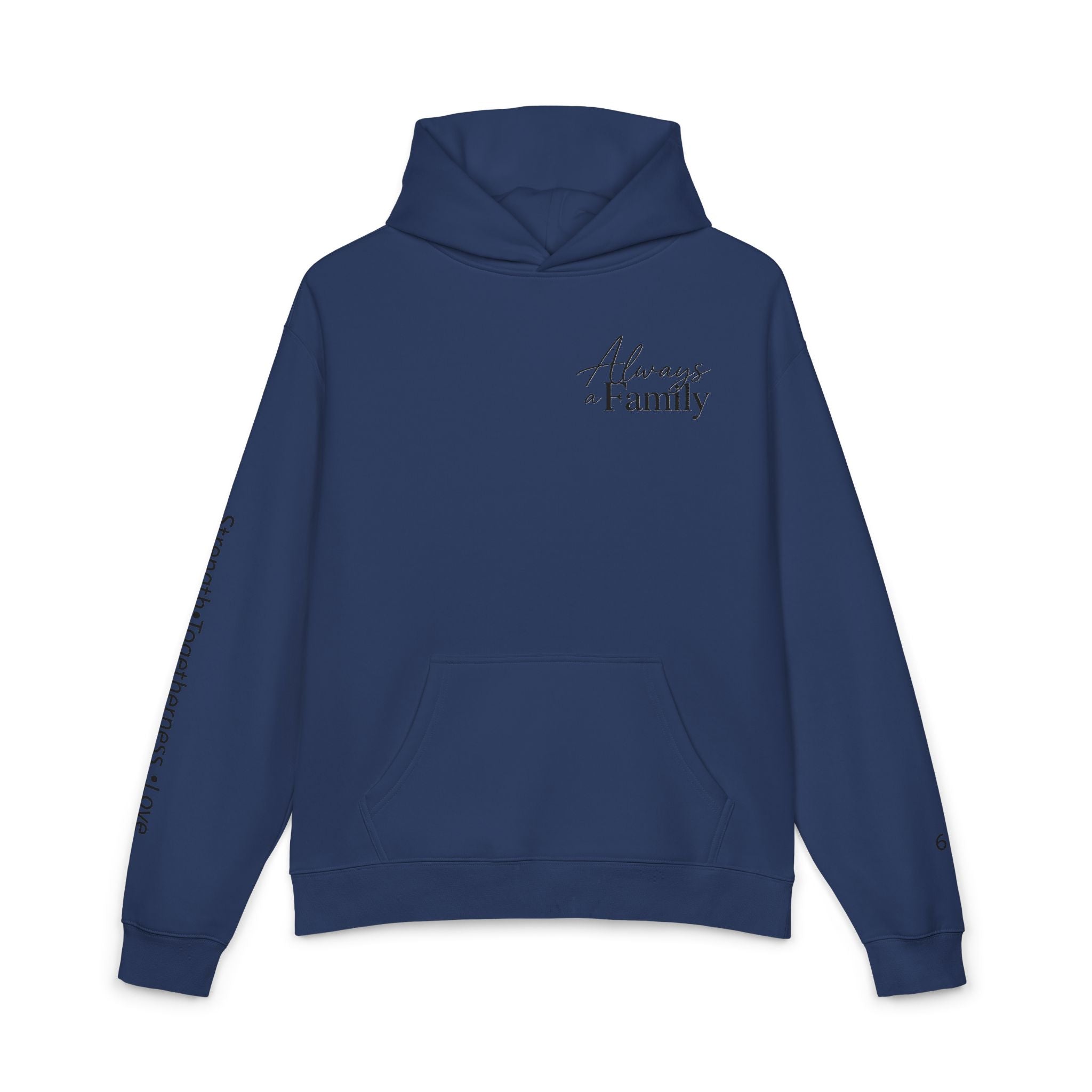 Family Tree Hoodie — "Always a Family" Heart Tree Comfort Pullover