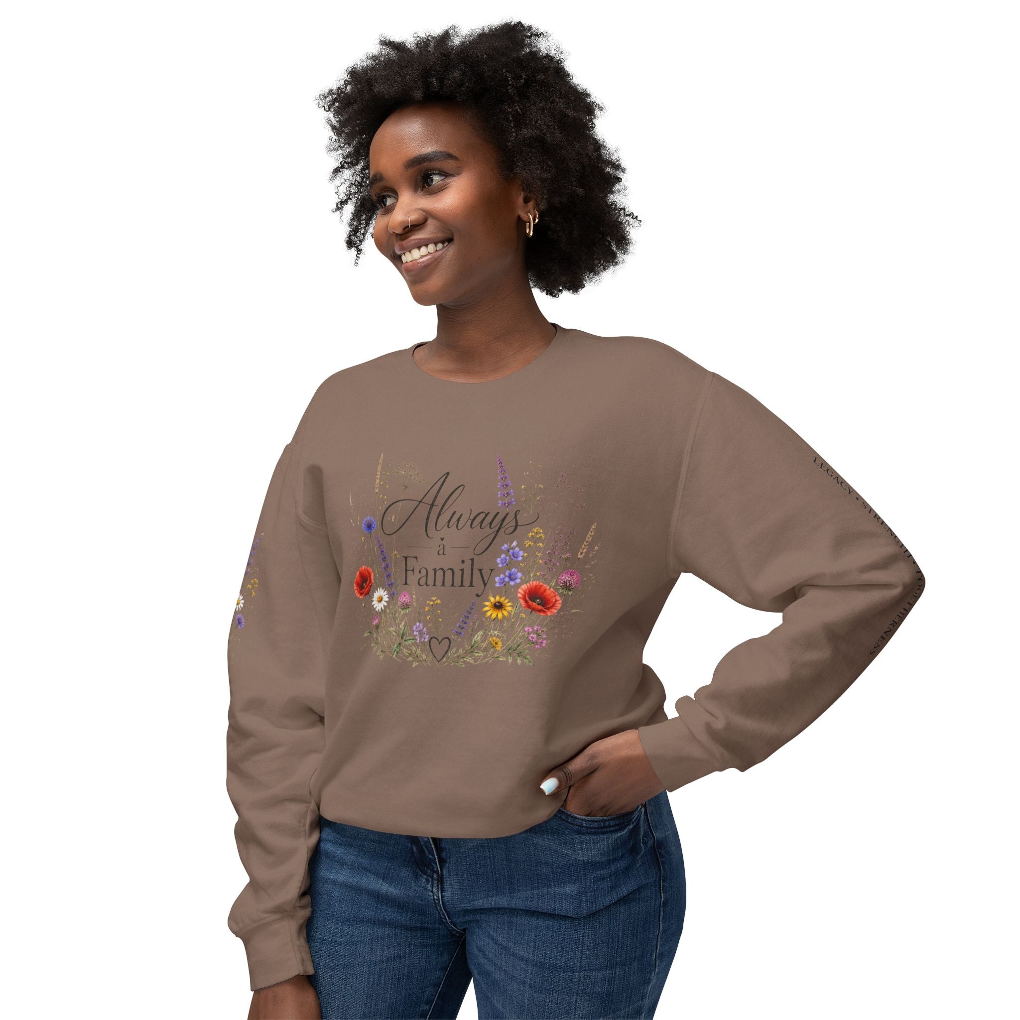 Always Family Floral Crewneck Sweatshirt