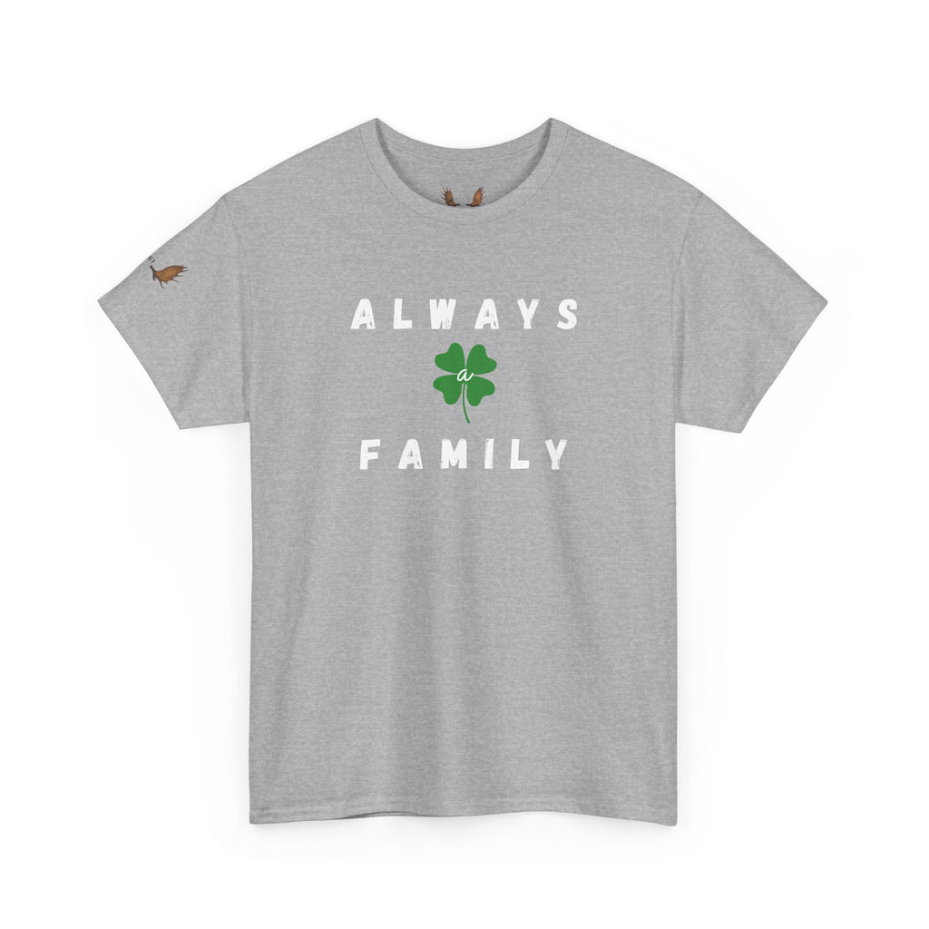 Clover Minimalist Tee — Small Four-Leaf Shamrock St. Patrick’s Day T-Shirt