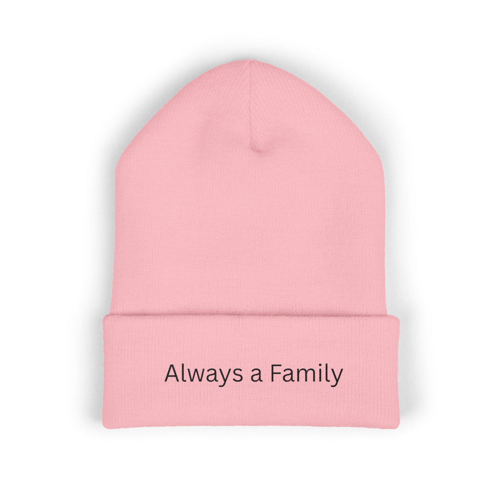 Always a Family Embroidered Cuffed Beanie