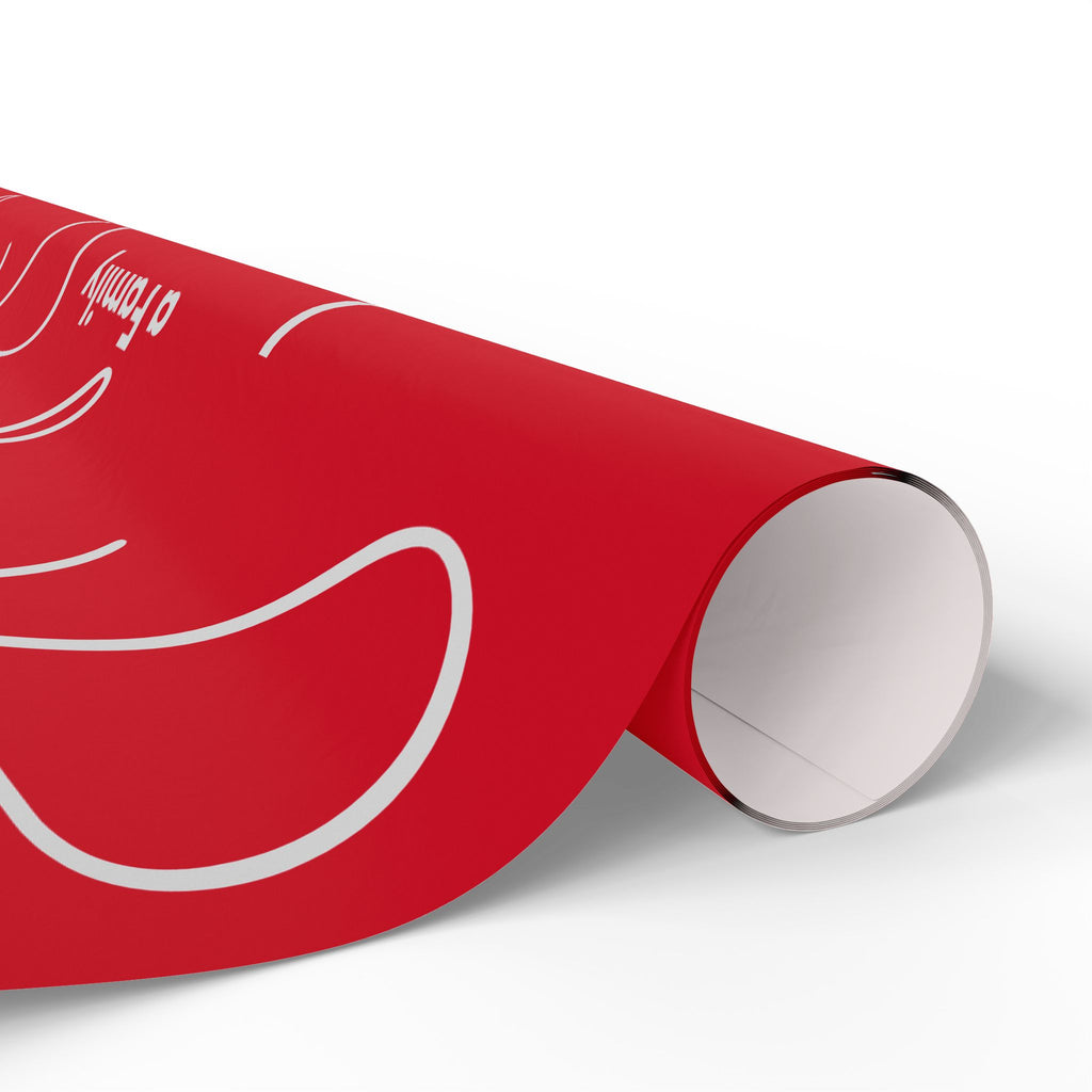 Holiday 'Happy Holidays' Red Wrapping Paper Roll — Festive Gift Wrap