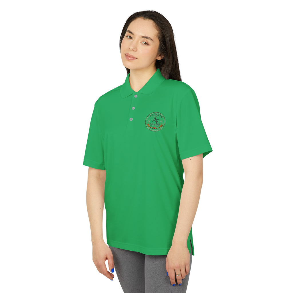 Embroidered Anchor Polo Shirt —AF Logo Performance Golf Polo