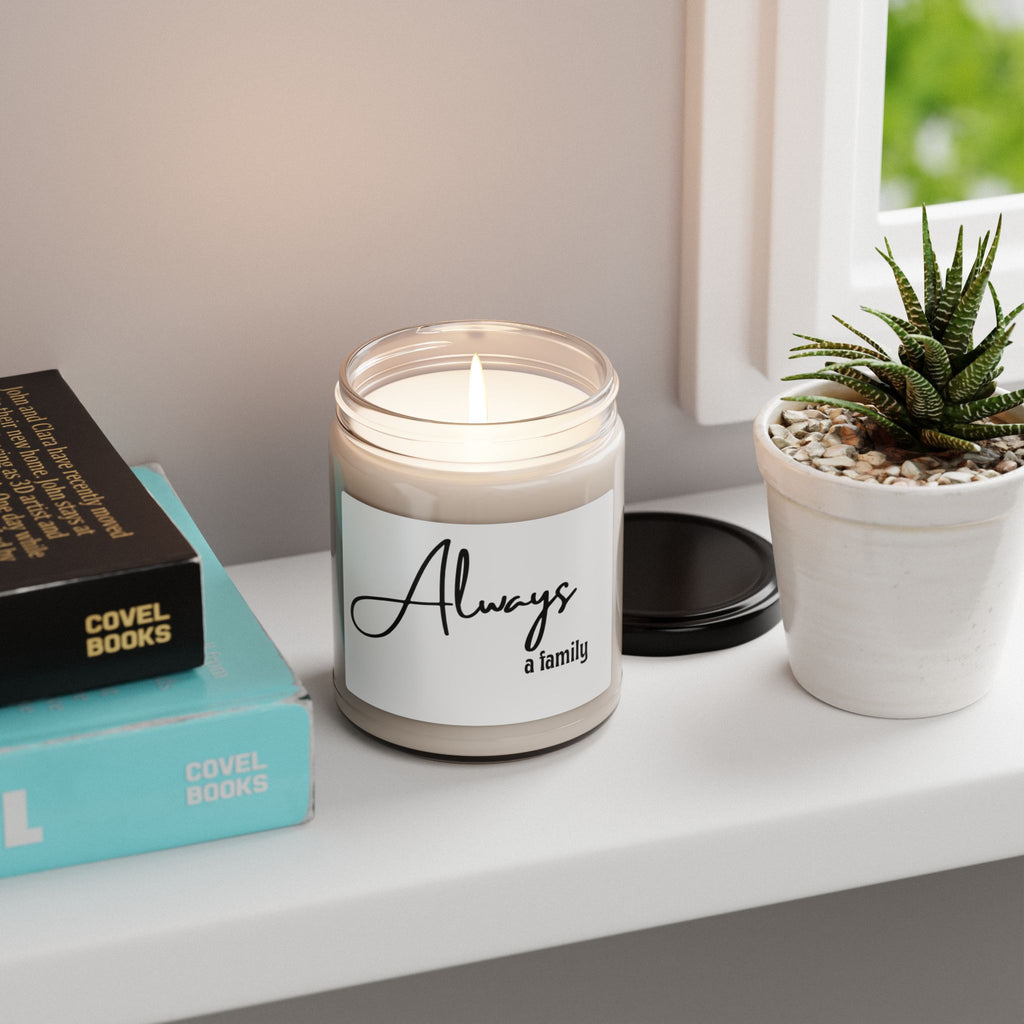 Always a Family Soy Candle — 9oz Scented Jar (Gift for Home & Family)