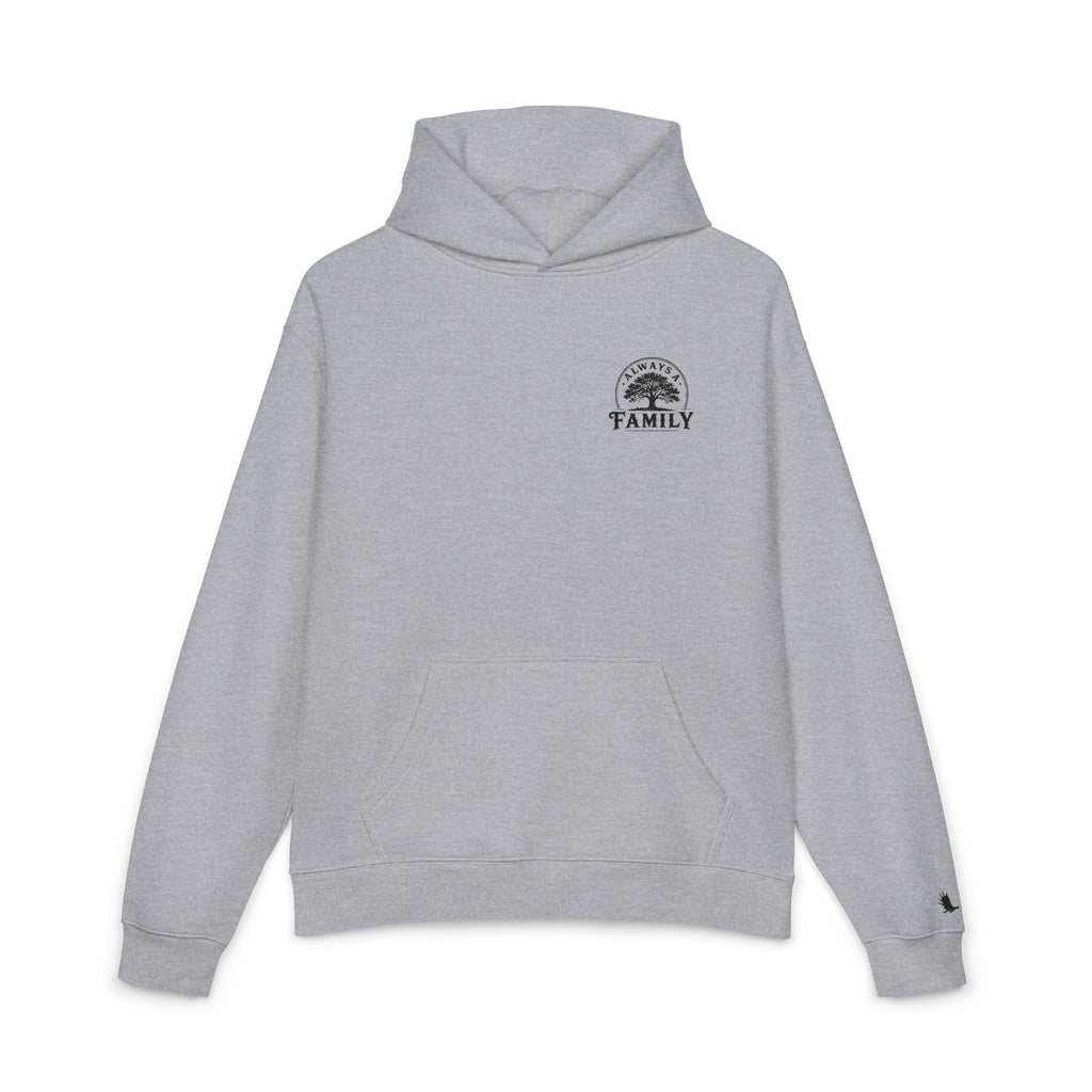 Family Tree Relaxed  Embroidered Hoodie — Cozy Heritage Pullover