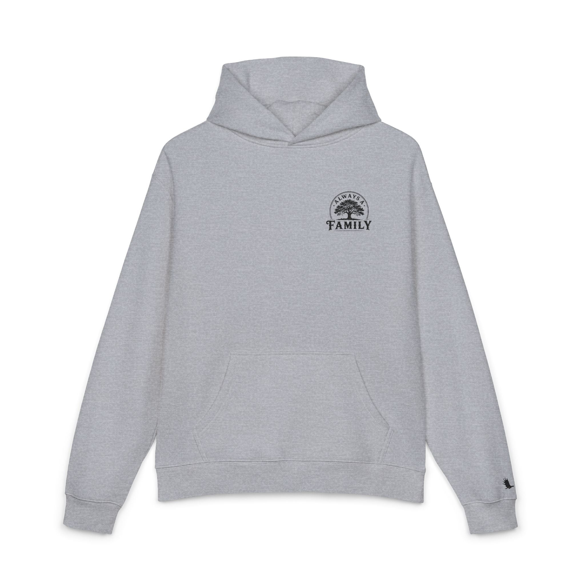 Family Tree Relaxed  Embroidered Hoodie — Cozy Heritage Pullover