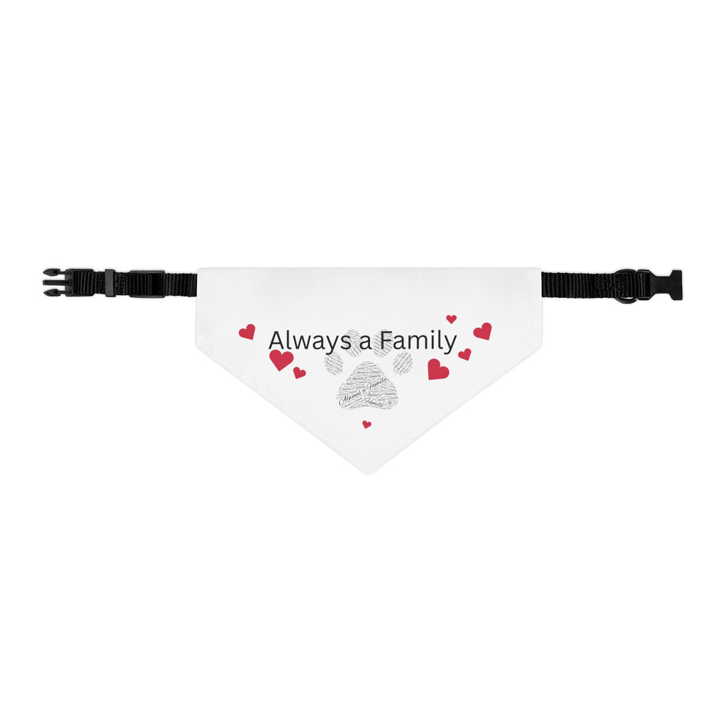 Pet Bandana Collar with Paw Print Word Art — Cute Dog & Cat Accessory