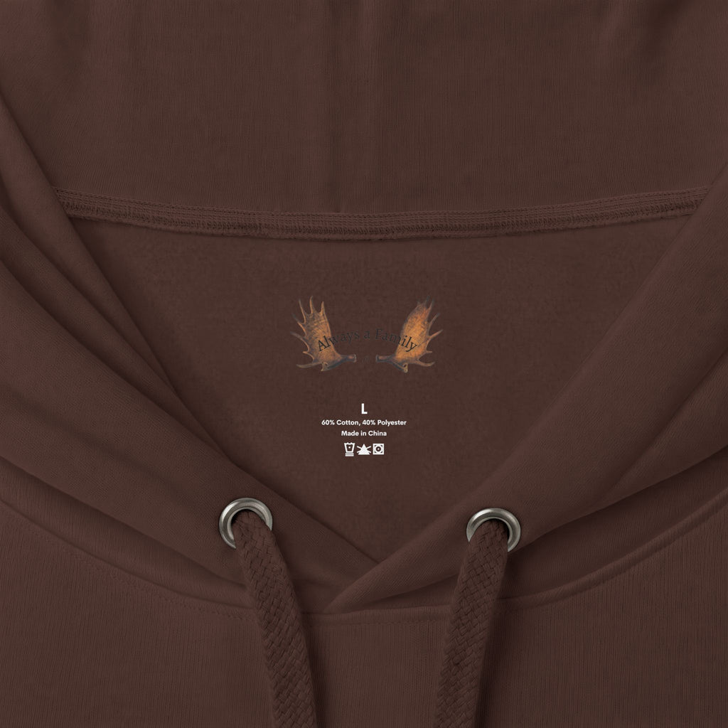 Always a Family Hoodie — Cozy White Script Family Sweatshirt