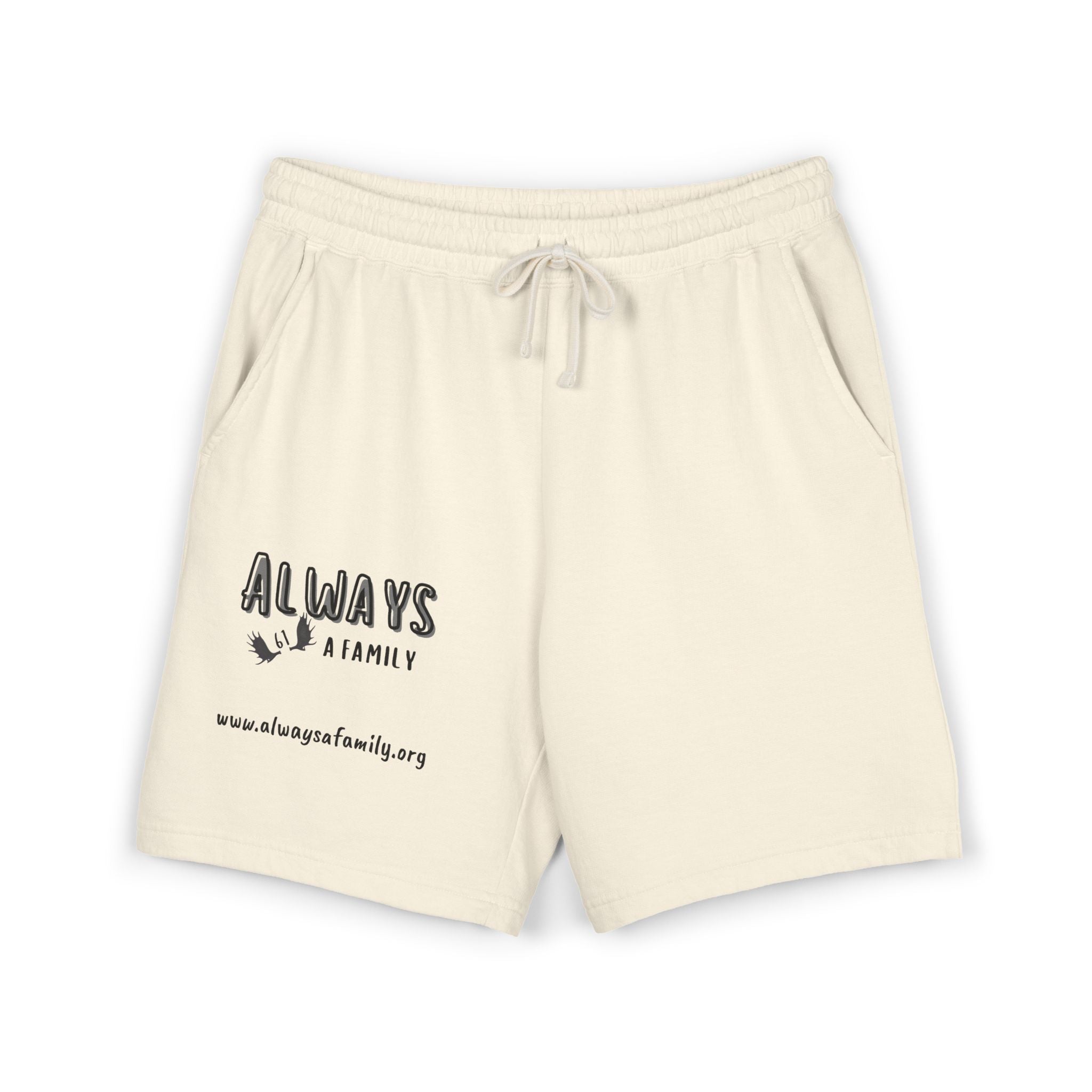 Always A Family Sweat Shorts — Comfortable Fleece Lounge Shorts with Logo