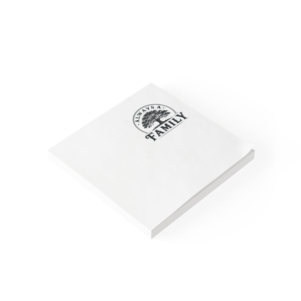 Always a Family Post-it Note Pad — Tree Logo Sticky Notes for Home & Family