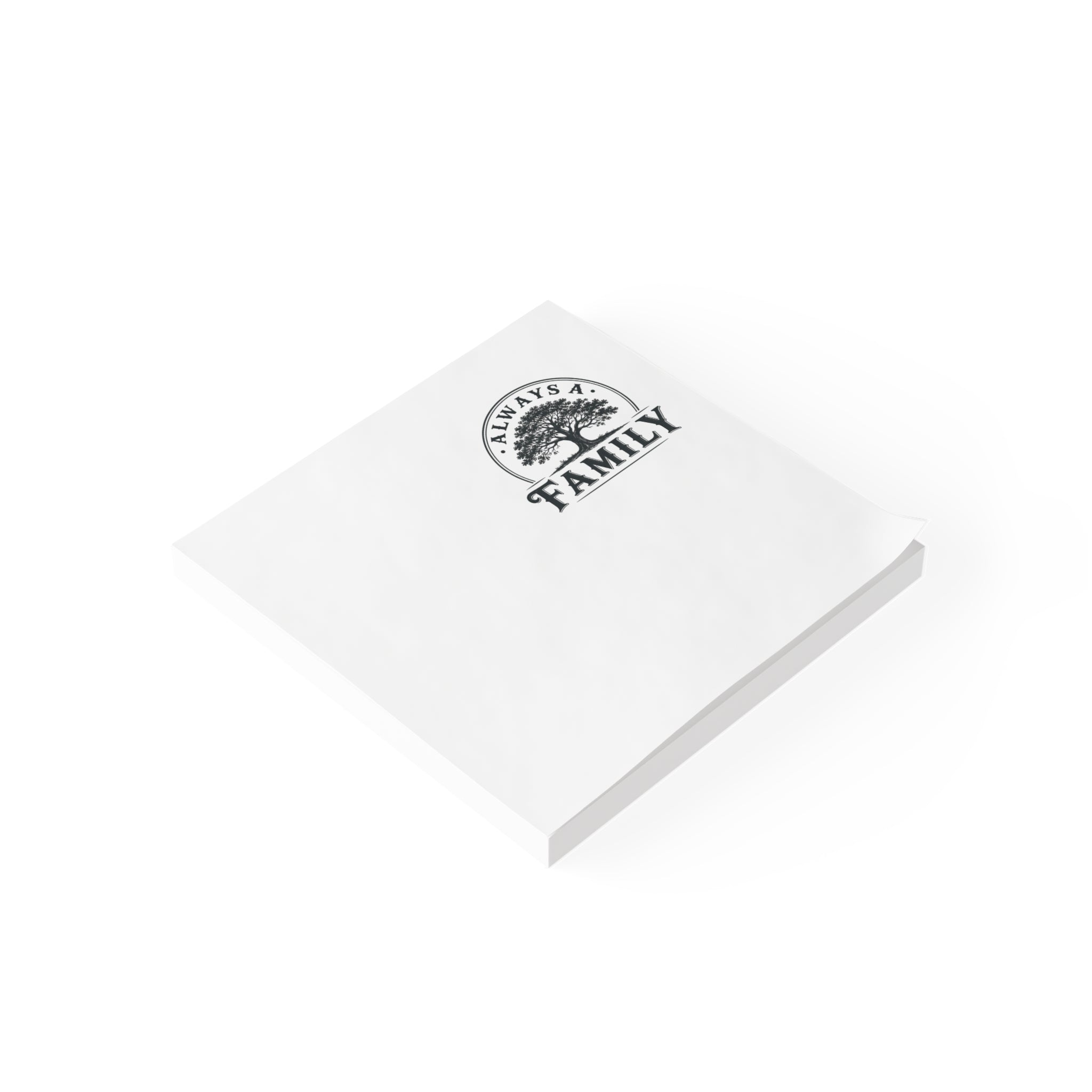 Always a Family Post-it Note Pad — Tree Logo Sticky Notes for Home & Family