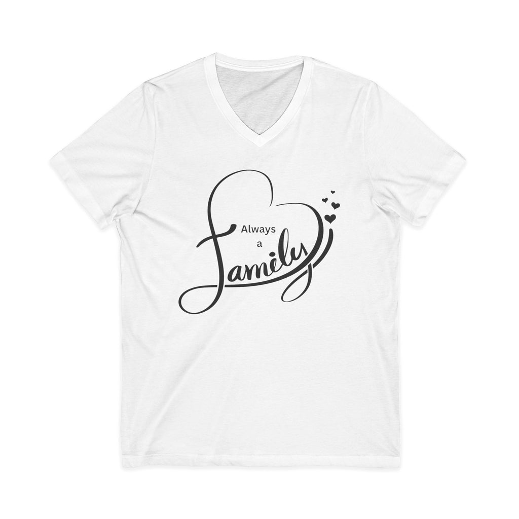 Always a Family V-Neck Tee-Valentine