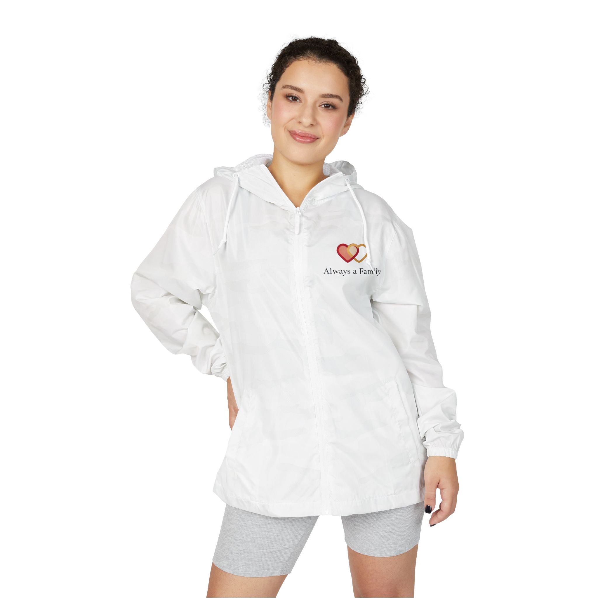 Red Heart Always a Family Windbreaker Jacket
