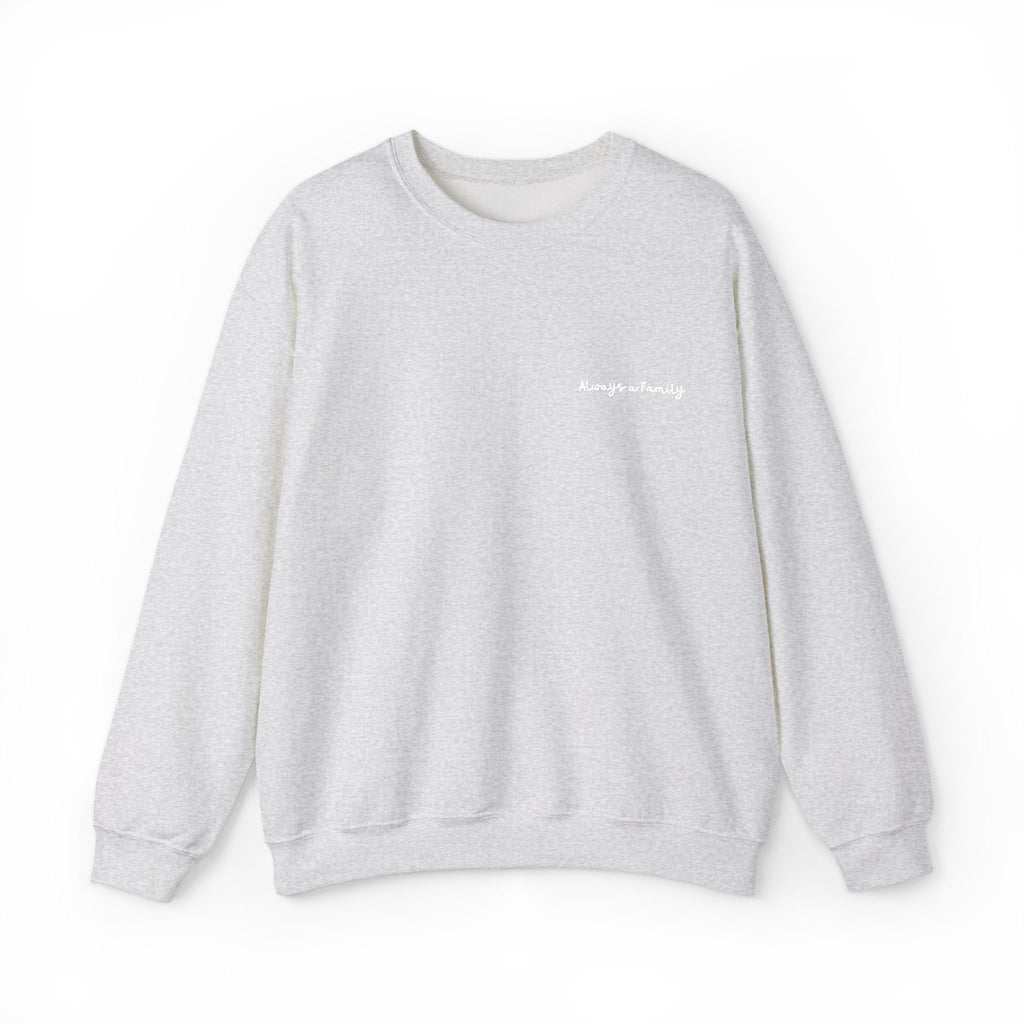 Minimal Script Logo Crewneck Sweatshirt – Subtle White Chest Print