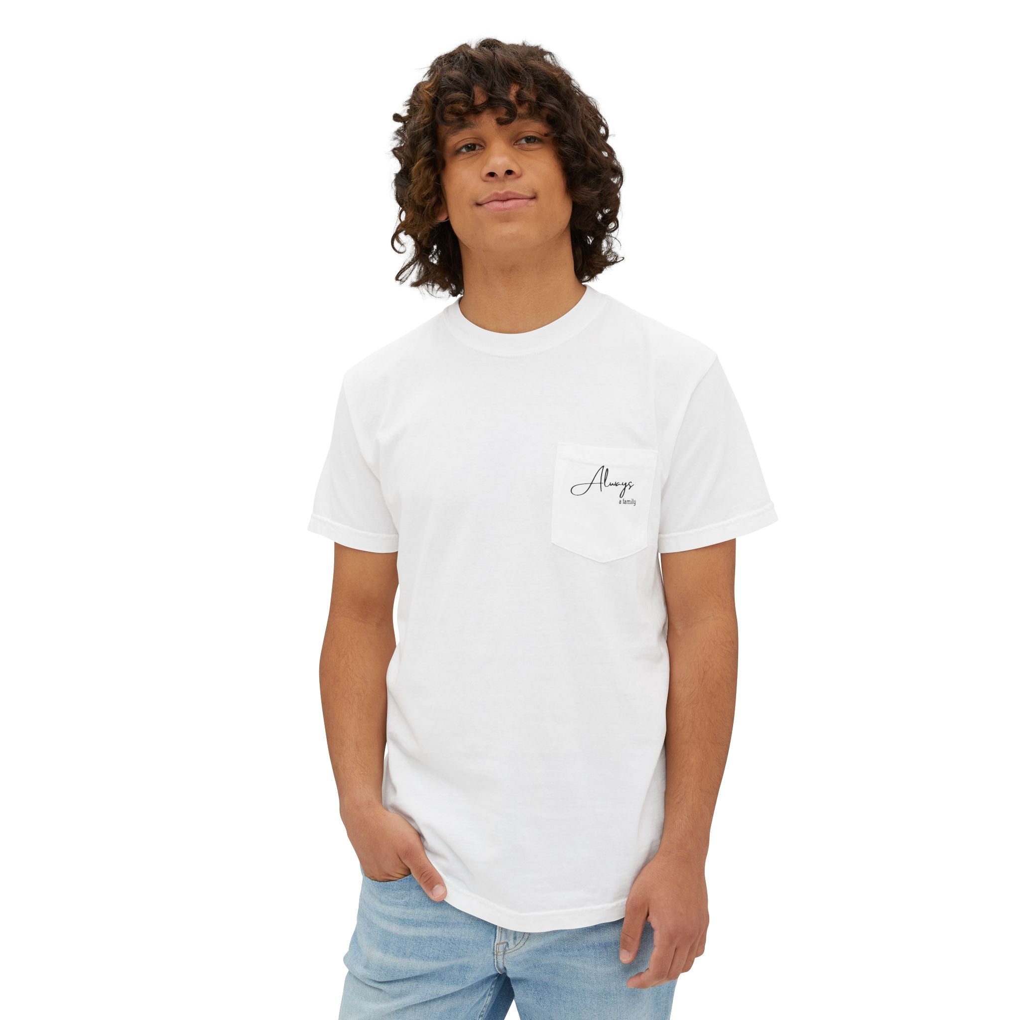 Pocket T-Shirt — Minimal Script Chest Pocket Tee