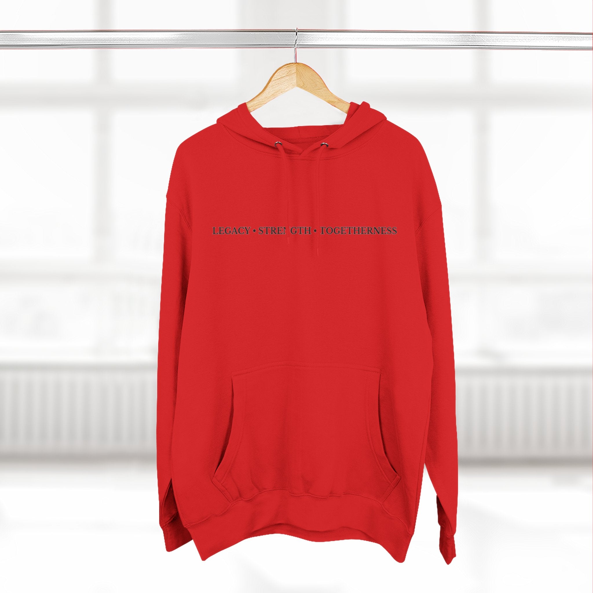 Moose Illustration Hoodie — "Always A Family" Graphic Fleece Hoodie