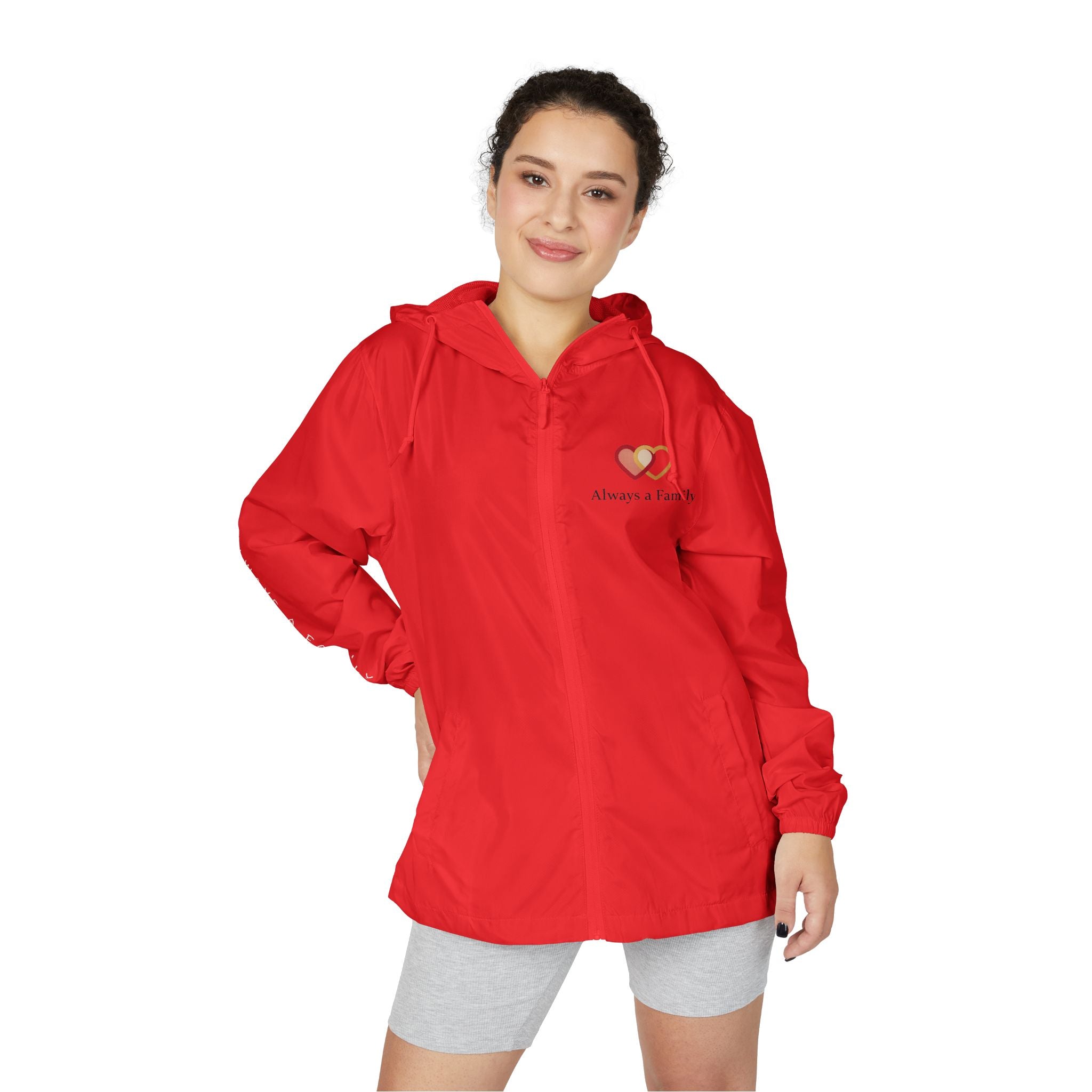 Red Heart Always a Family Windbreaker Jacket
