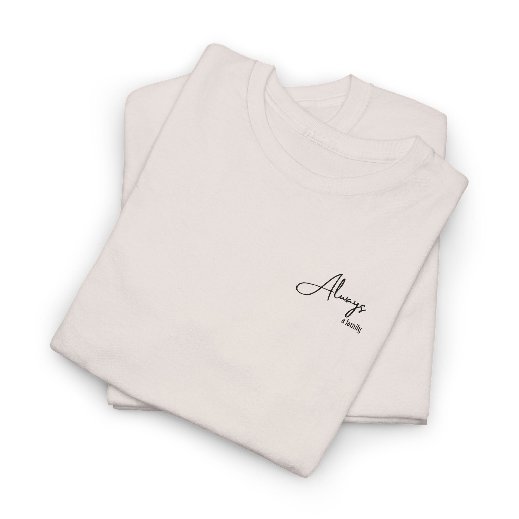 Classic 'Always' Script Tee — Minimalist White T-Shirt