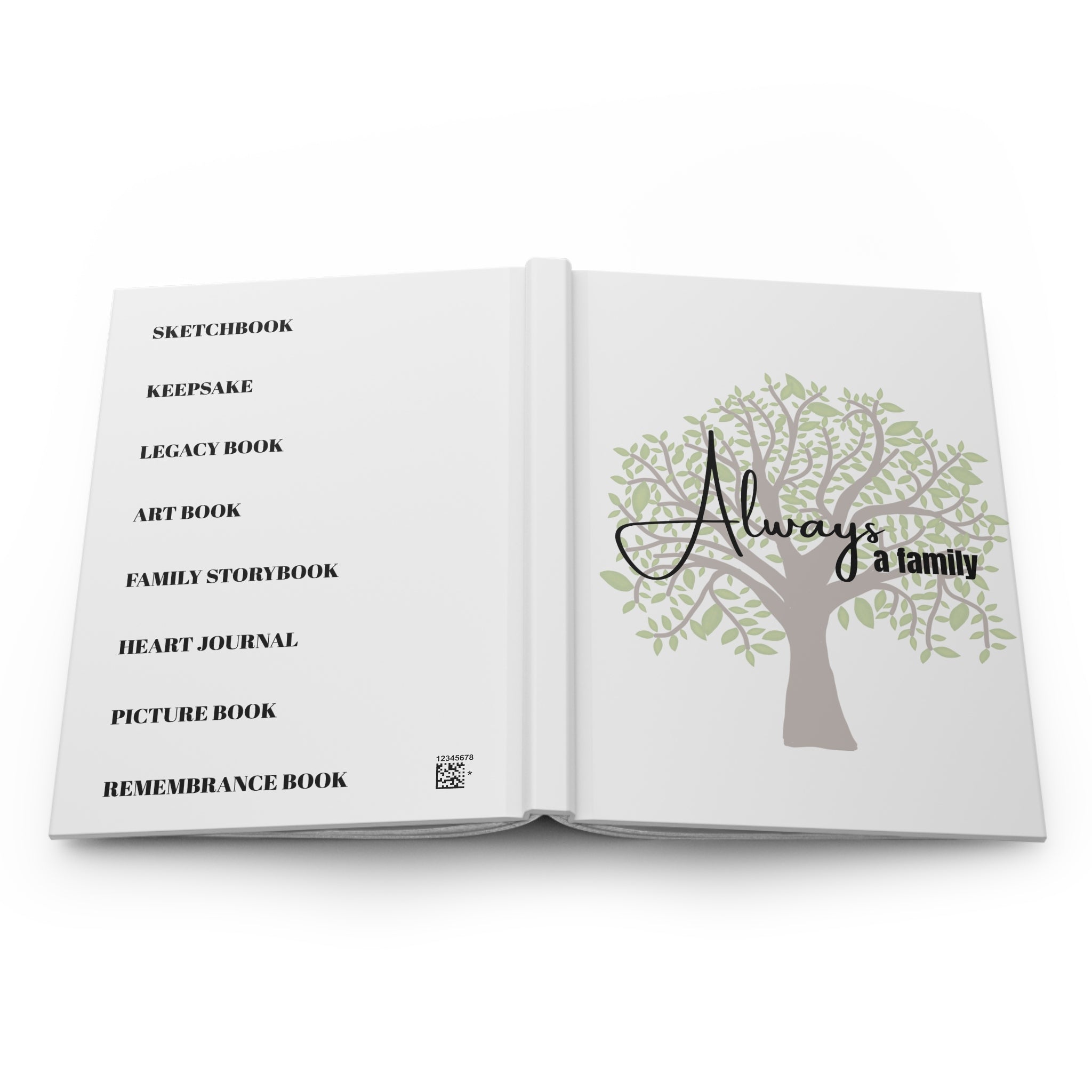 Family Tree Journal – "Always a Family" Hardcover Keepsake