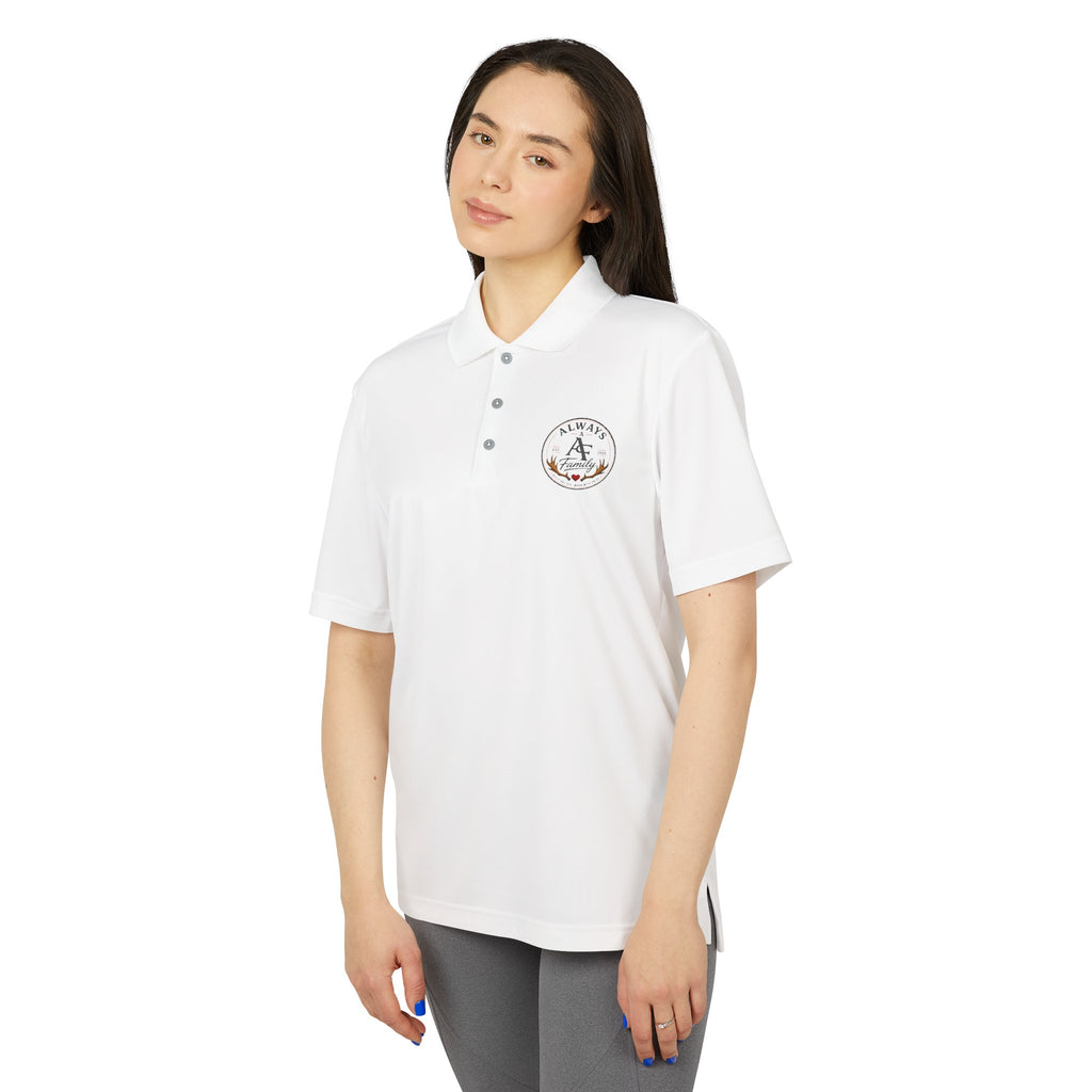 Embroidered Anchor Polo Shirt —AF Logo Performance Golf Polo