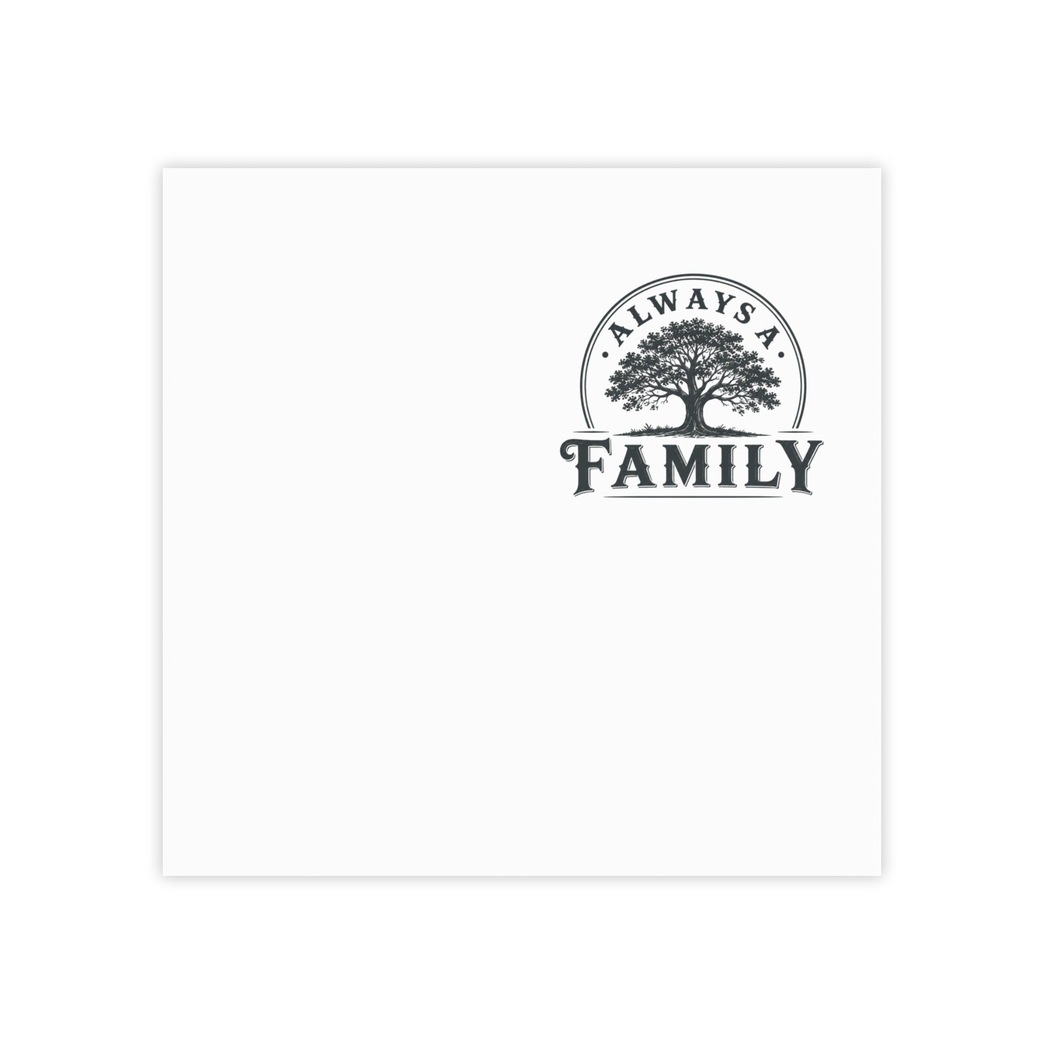 Always a Family Post-it Note Pad — Tree Logo Sticky Notes for Home & Family
