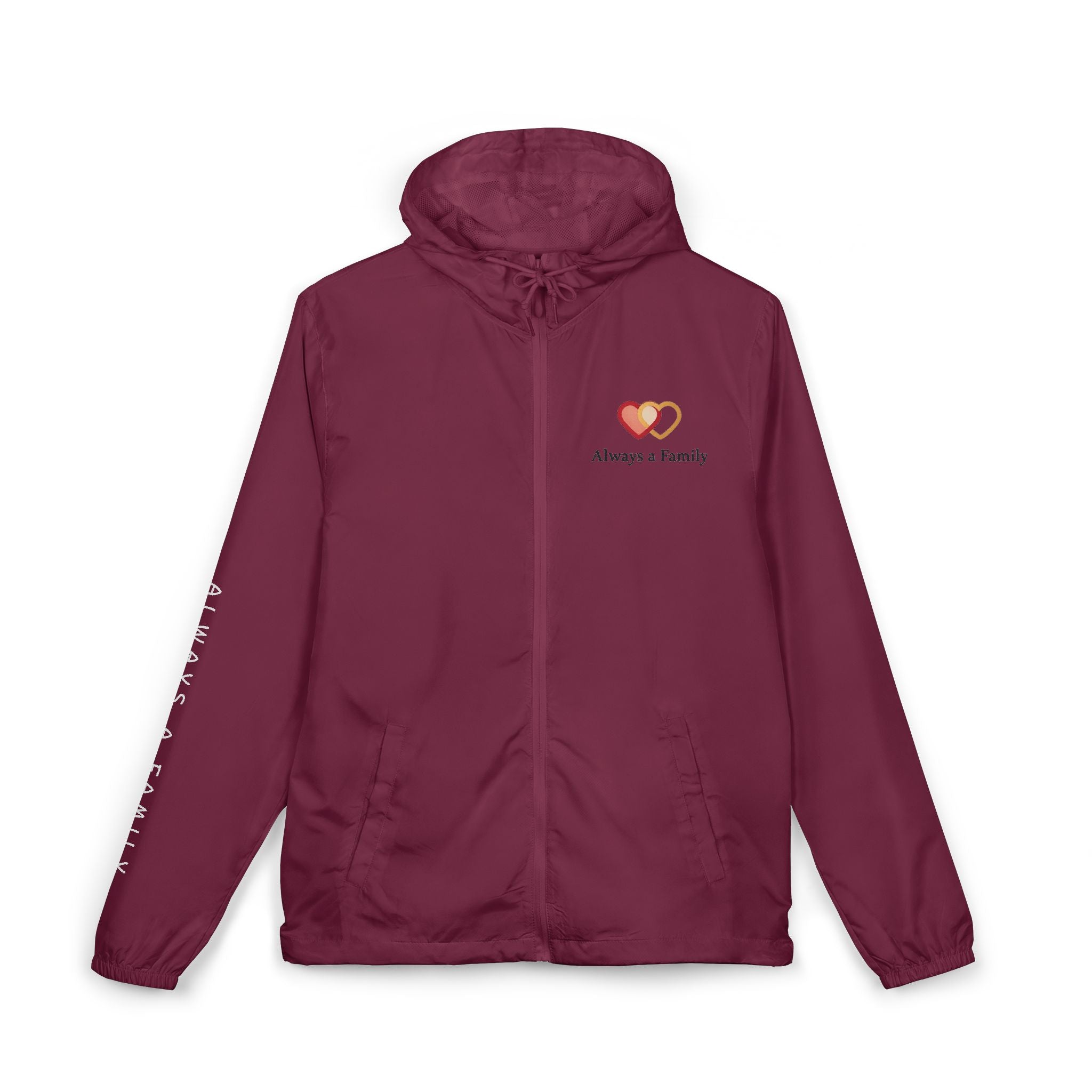 Red Heart Always a Family Windbreaker Jacket