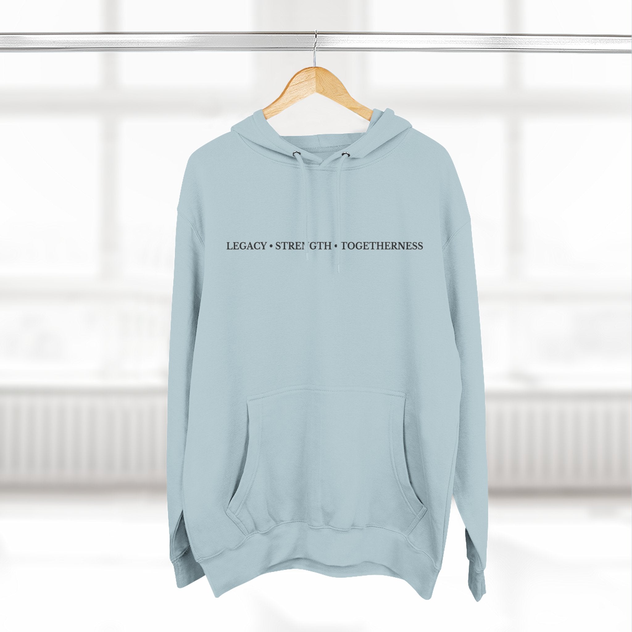Moose Illustration Hoodie — "Always A Family" Graphic Fleece Hoodie