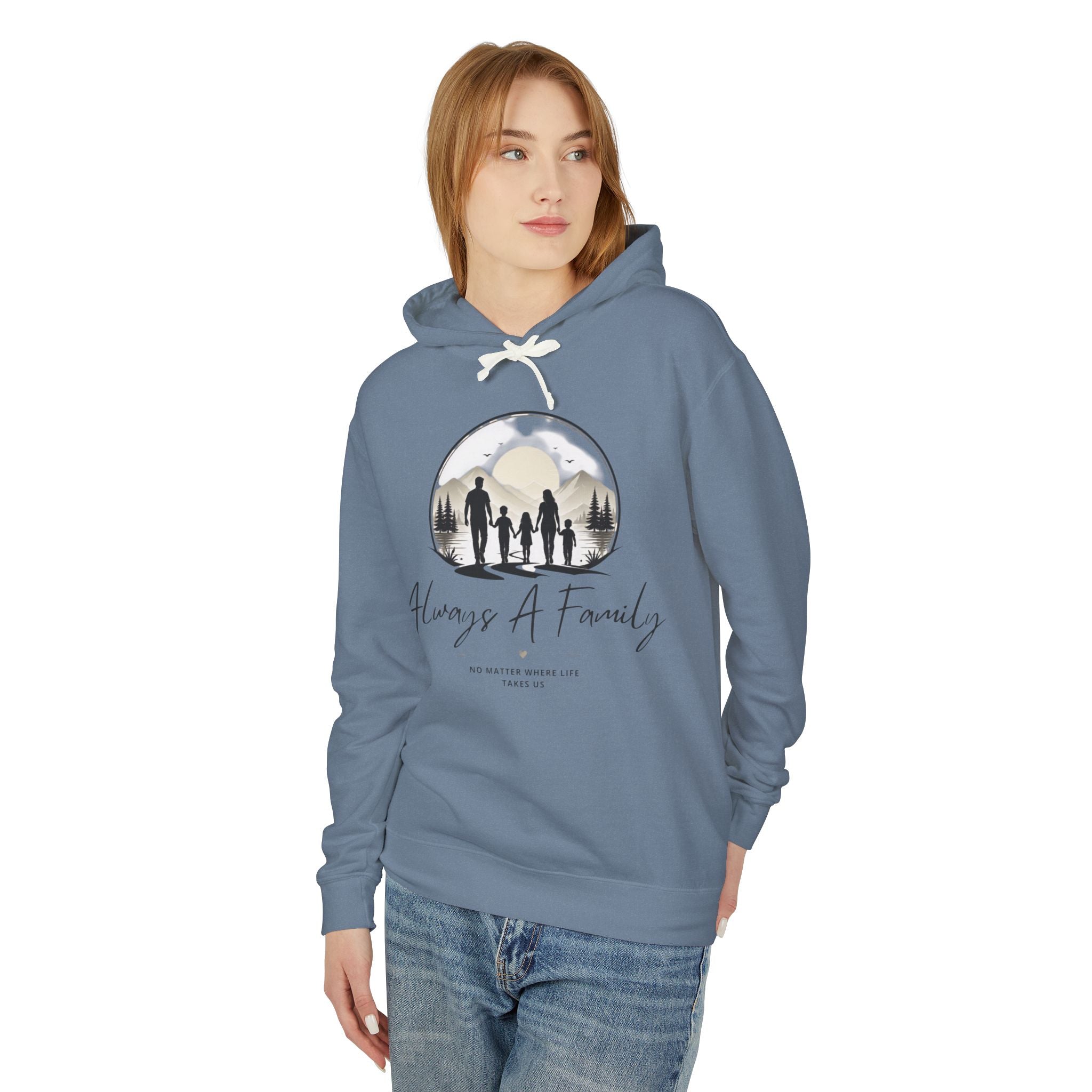 Always A Family Hoodie — Cozy Family Silhouette Pullover