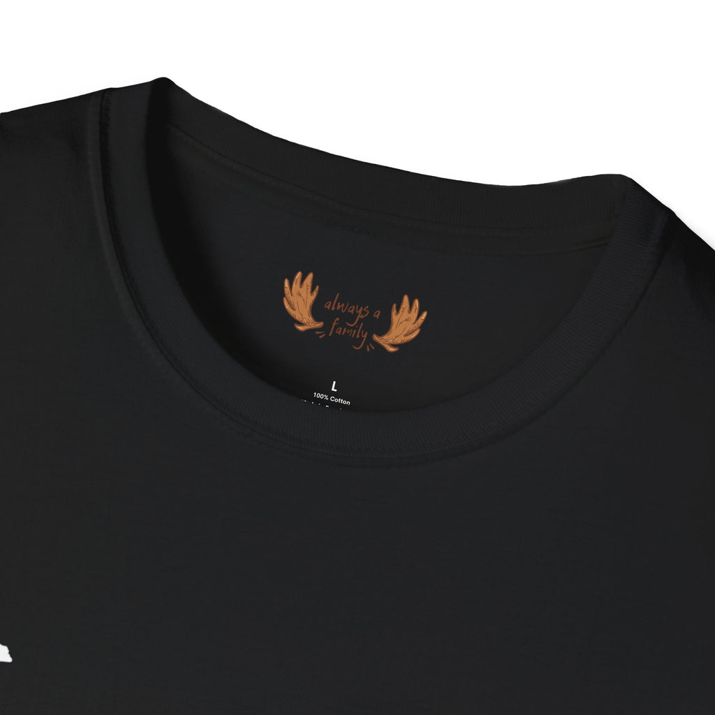 Always a Family Vertical Script Black T-Shirt – Family Pride Tee