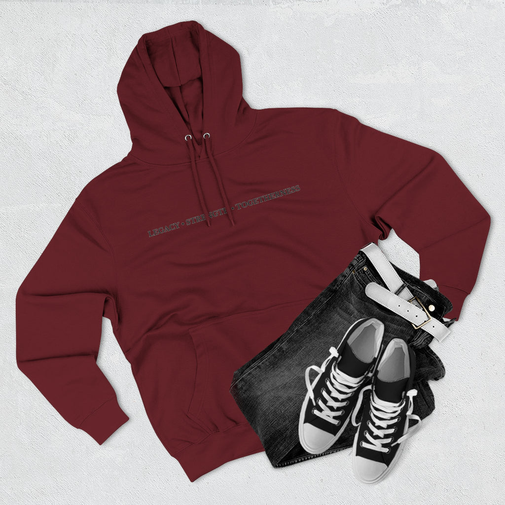 Moose Illustration Hoodie — "Always A Family" Graphic Fleece Hoodie