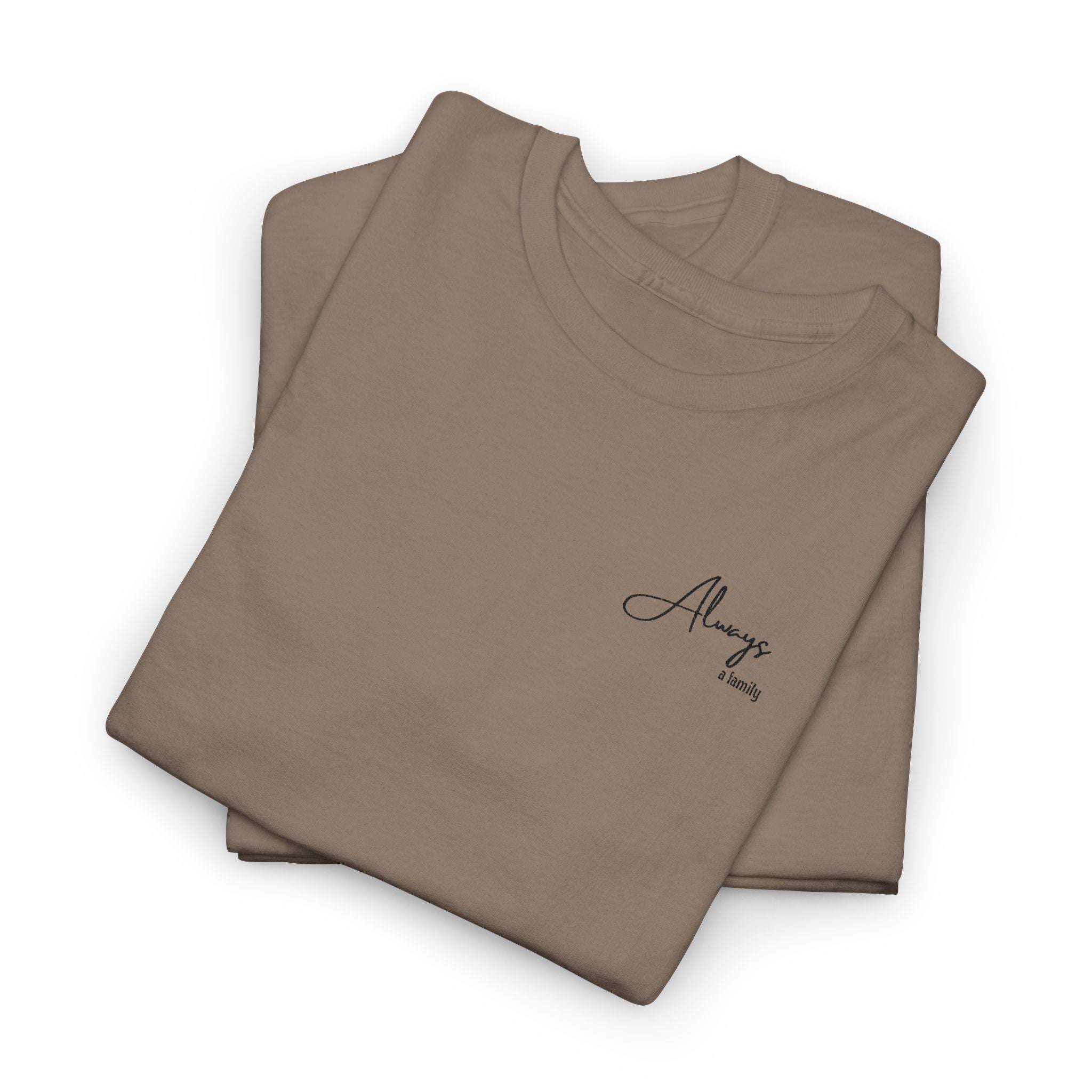 Classic 'Always' Script Tee — Minimalist White T-Shirt