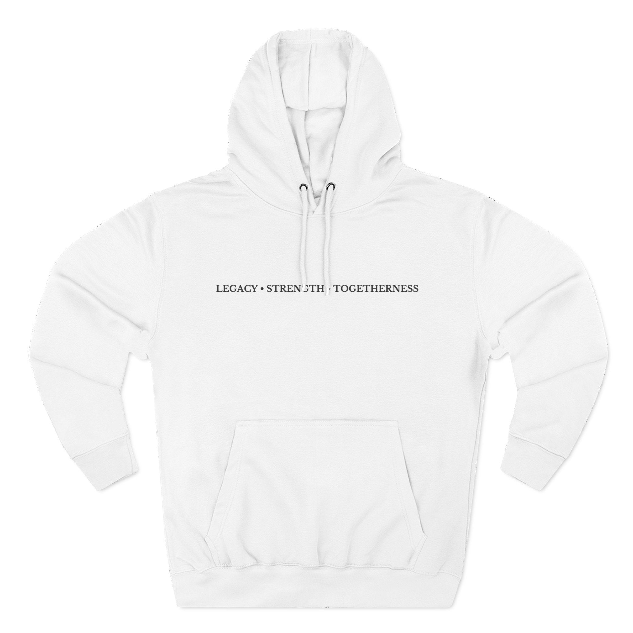 Moose Illustration Hoodie — "Always A Family" Graphic Fleece Hoodie