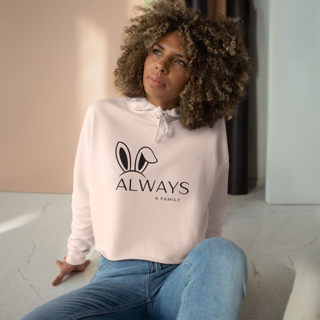 Bunny Ears Crop Hoodie — "Always A Family" website Crop Sweatshirt