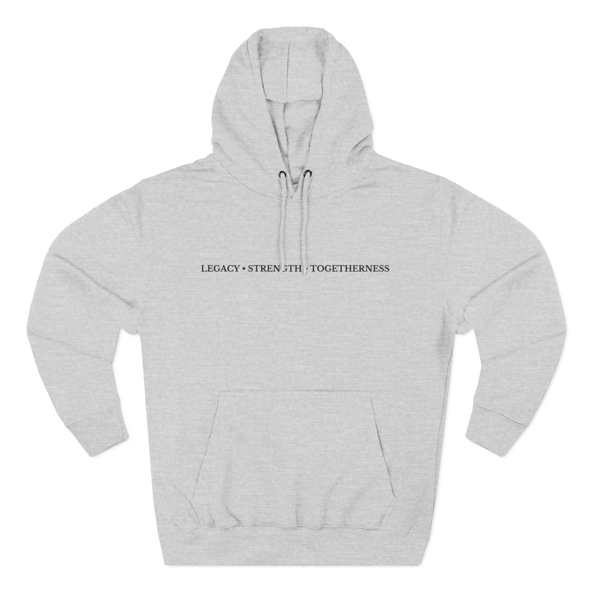 Moose Illustration Hoodie — "Always A Family" Graphic Fleece Hoodie