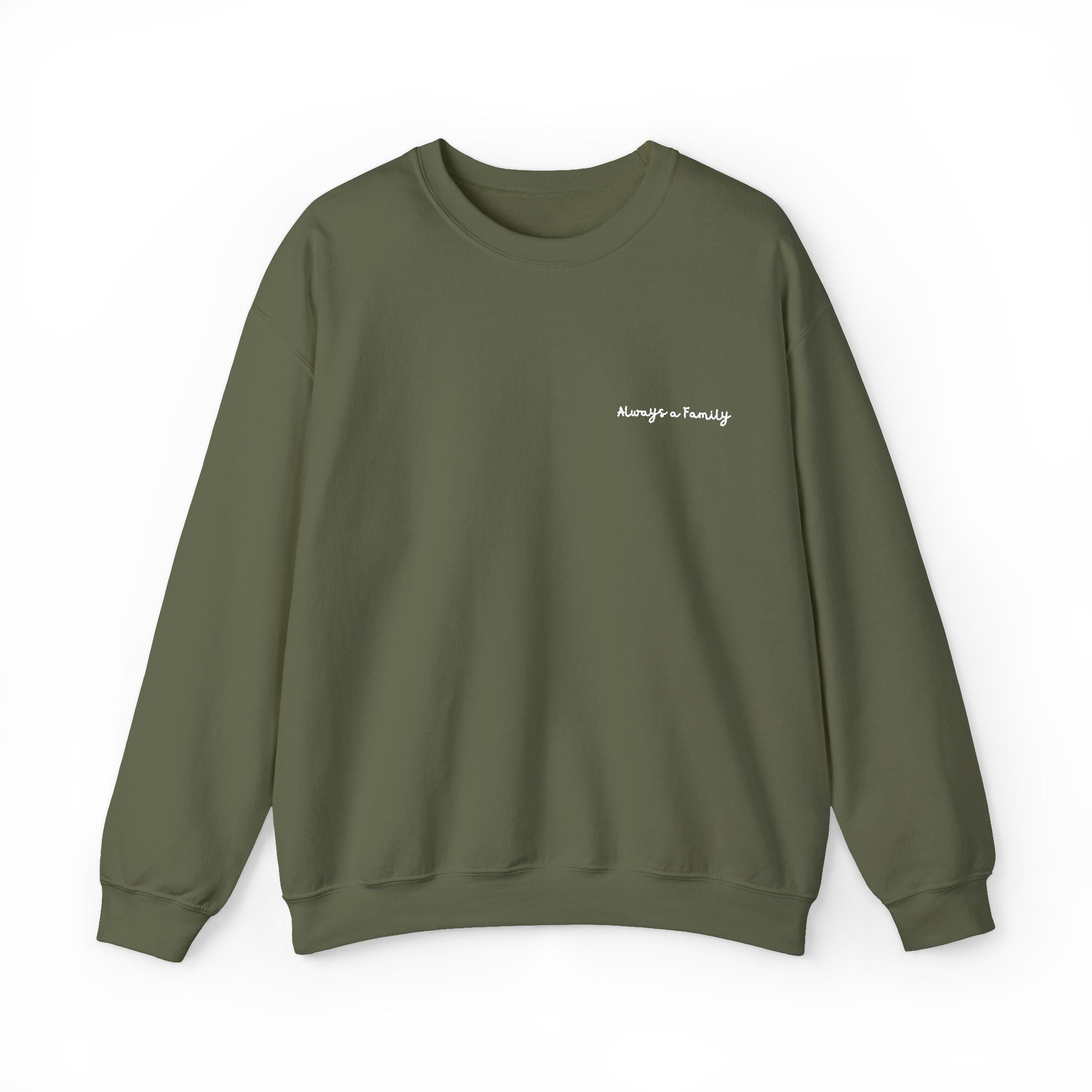Minimal Script Logo Crewneck Sweatshirt – Subtle White Chest Print