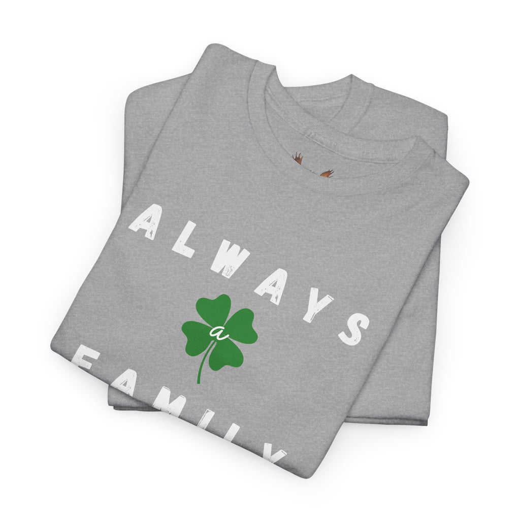 Clover Minimalist Tee — Small Four-Leaf Shamrock St. Patrick’s Day T-Shirt
