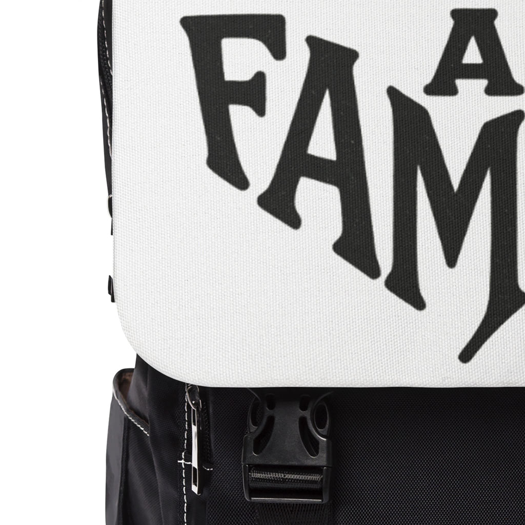 Always a Family Casual Shoulder Backpack — Bold Typography Shoulder Backpack
