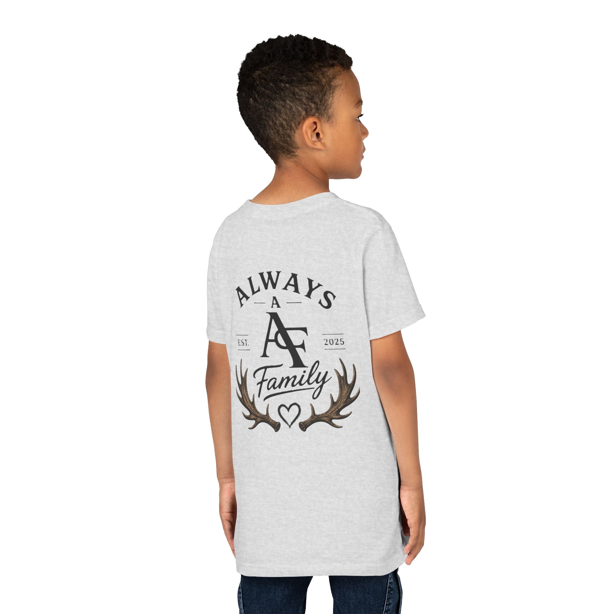 Always A Family Youth Tee — "Always A Family" Antler Logo Kids T-Shirt