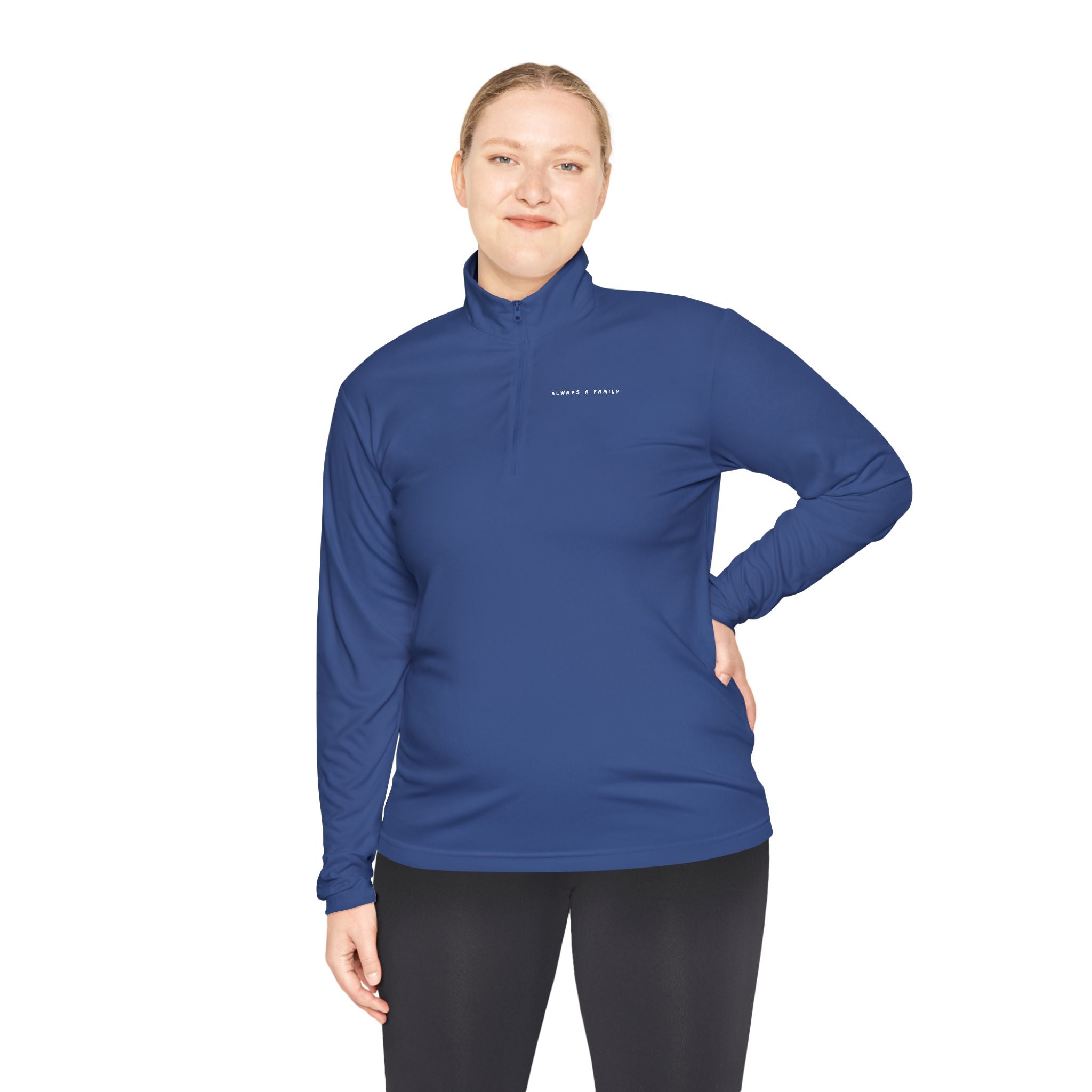 Quarter-Zip Pullover —started as friends became  Family Antlers Logo