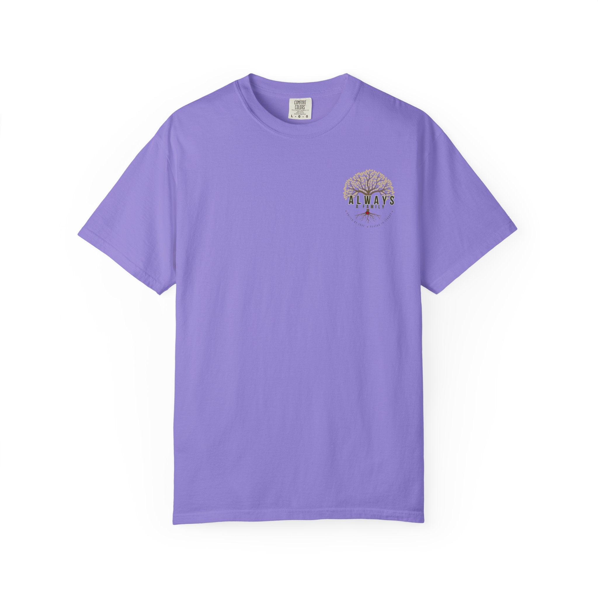Family Tree T-Shirt — "Always a Family" Inspirational Tee