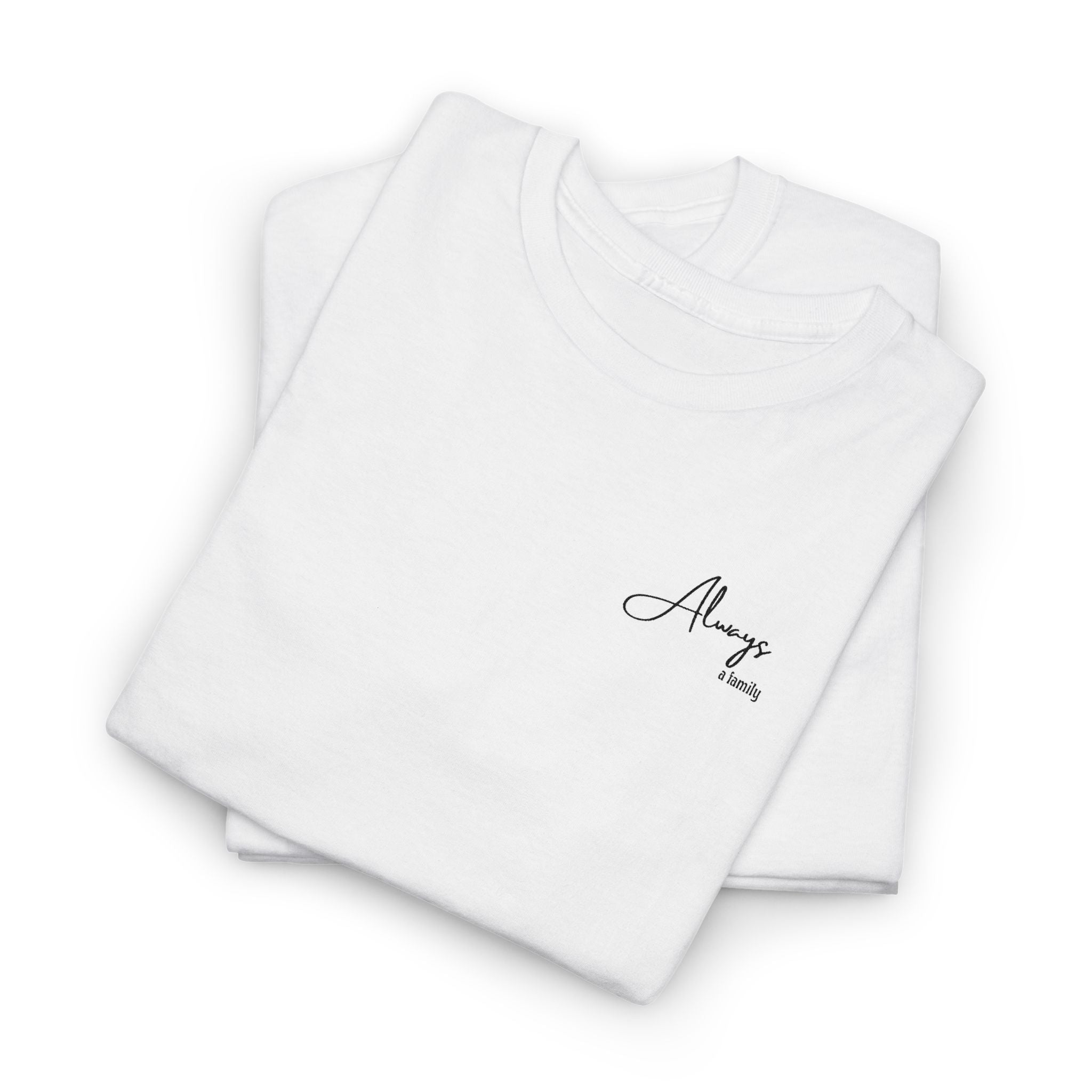 Classic 'Always' Script Tee — Minimalist White T-Shirt
