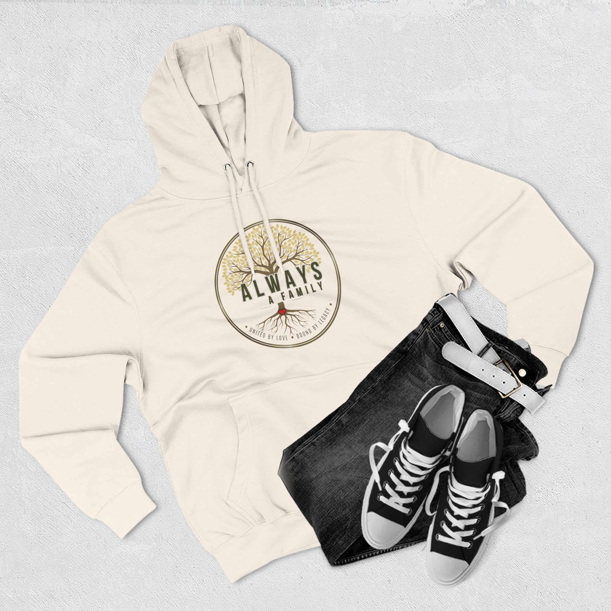 Always A Family Hoodie — 'United by Love, Bound by Legacy' Family Tree Pullover