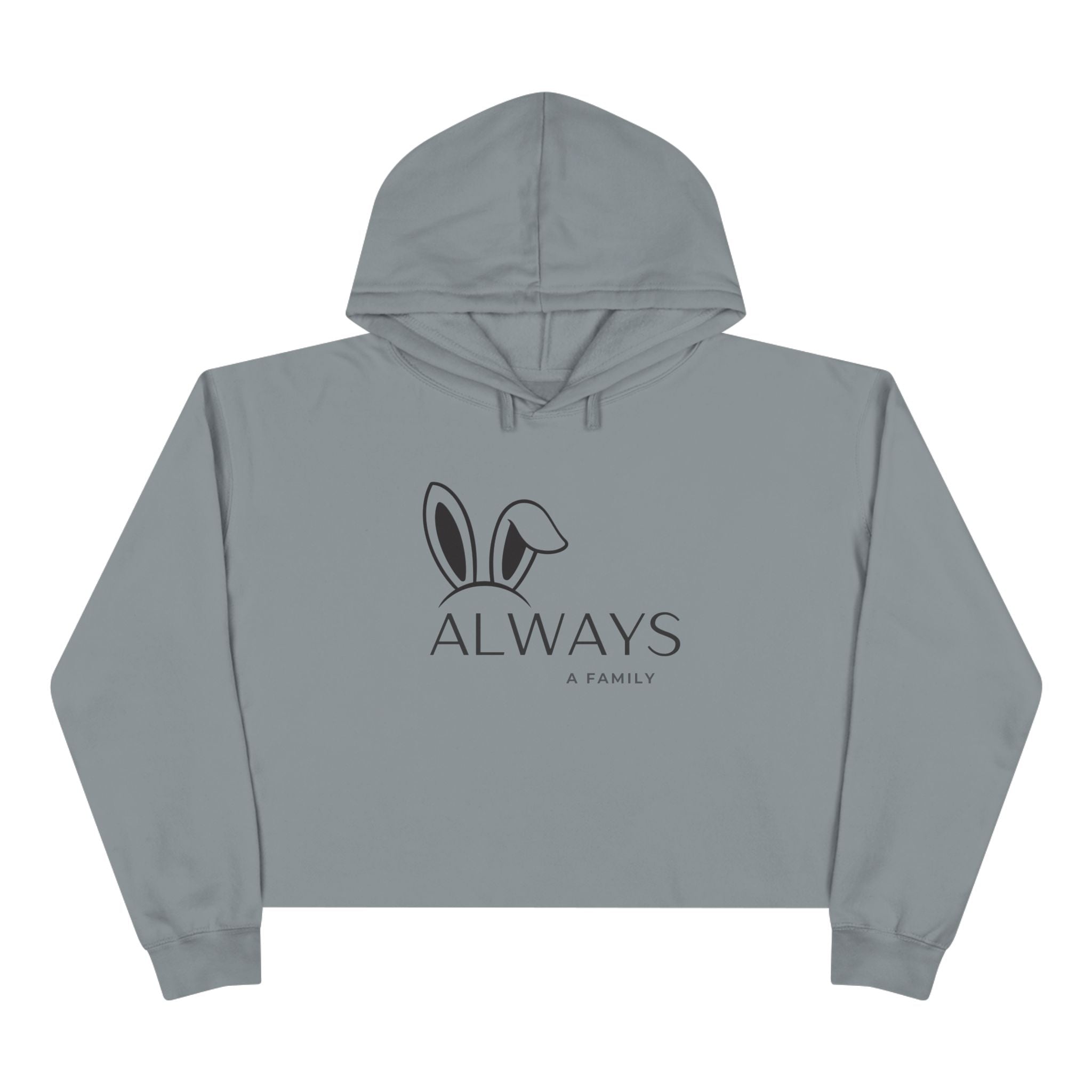 Bunny Ears Crop Hoodie — "Always A Family" website Crop Sweatshirt