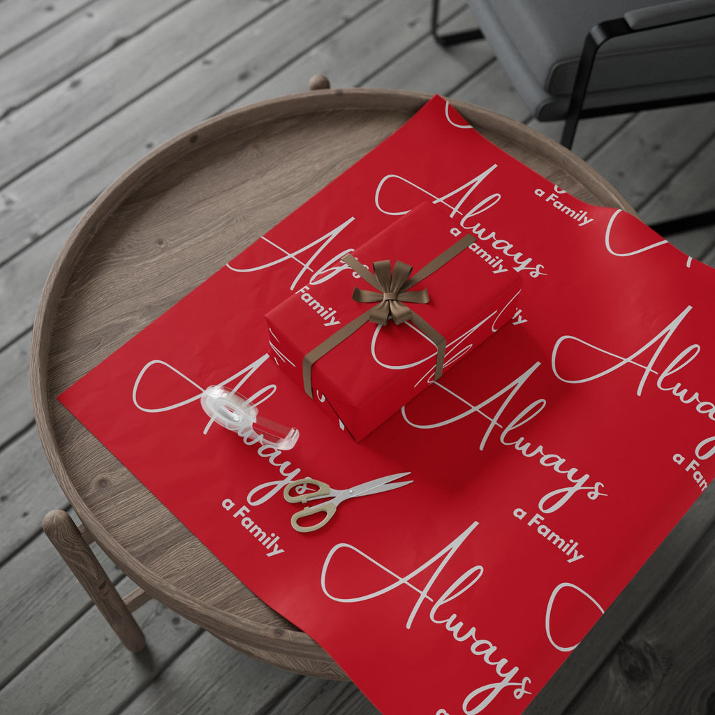 Holiday 'Happy Holidays' Red Wrapping Paper Roll — Festive Gift Wrap