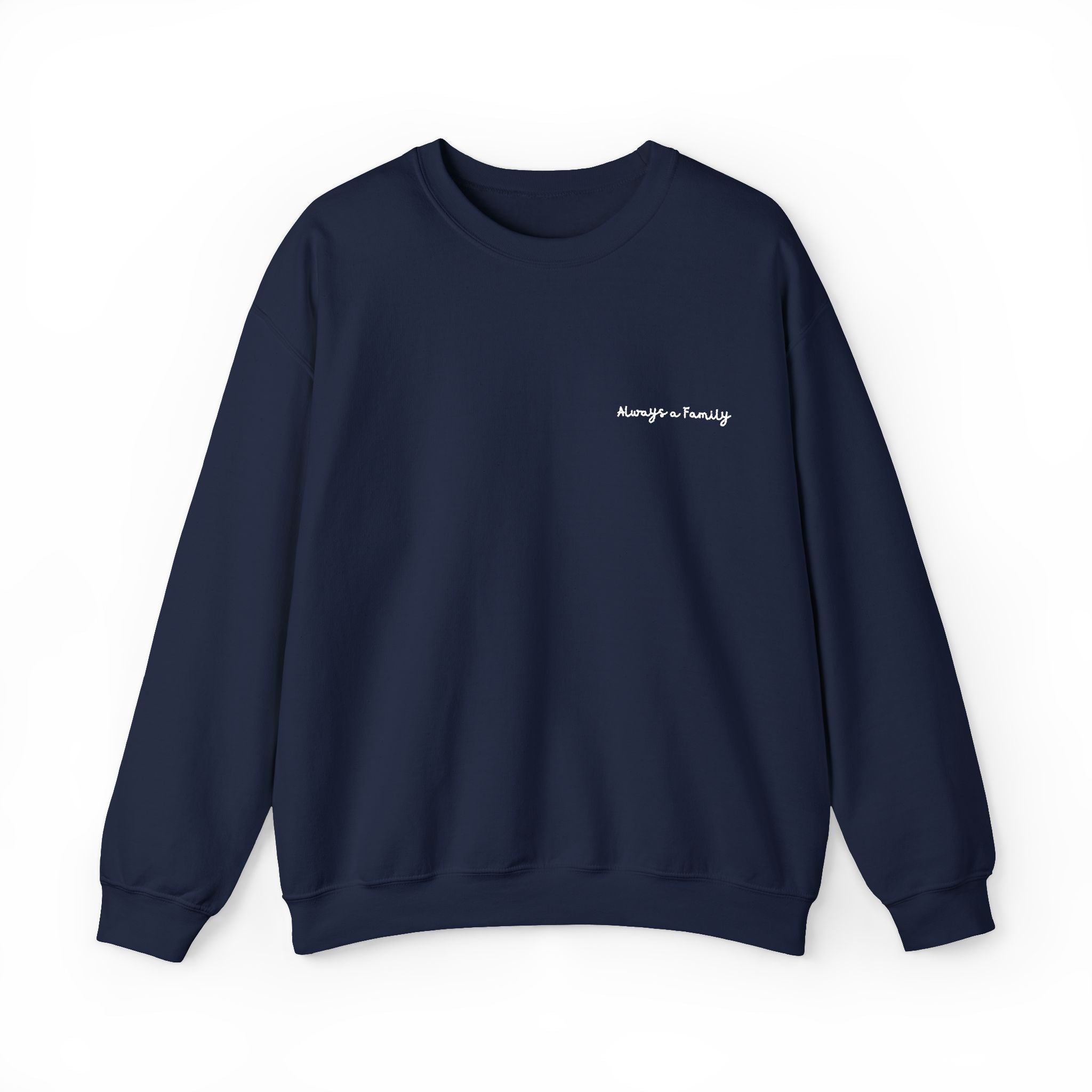 Minimal Script Logo Crewneck Sweatshirt – Subtle White Chest Print